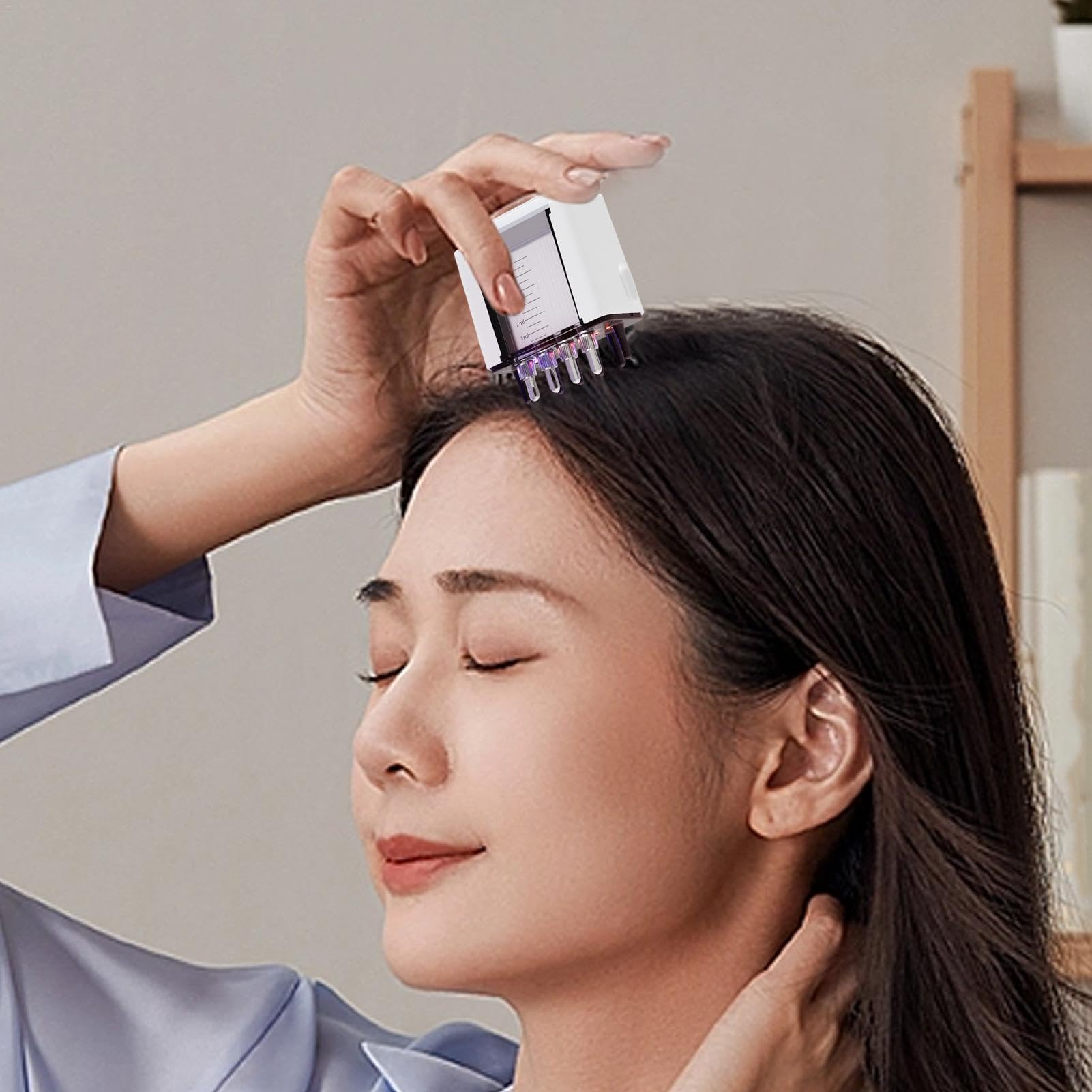 ETUCYNG Electric Scalp Oil Applicator - Hair Growth Comb with Red Light Therapy & High Frequency Vibration, Scalp Massager for Hair Care & Relaxation - Perfect for Home Spa, Salon Treatments & Daily Hair Maintenance