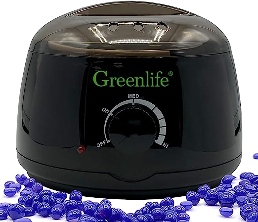 GreenLife® Professional Hair Removal Wax Warmer Kit - Portable Wax Heater for Smooth Skin at Home, Salon & Spa Use - Perfect for Face, Legs, Bikini & Body Hair Removal