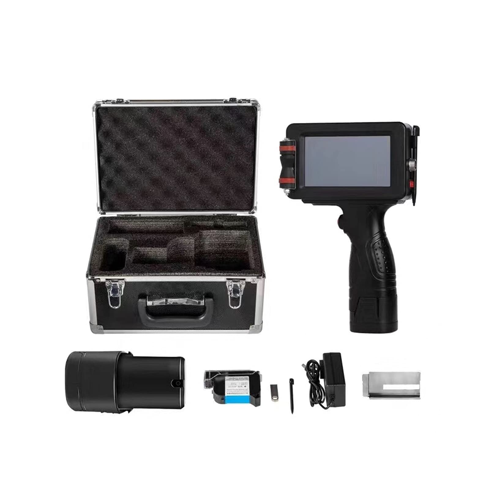 12.7mm Portable Handheld Thermal Label Printer - Multi-Language Barcode/QR Code/Expiry Date Printing for Retail, Warehousing & Shipping (Gray Set) | Perfect for Small Businesses, Inventory Management & Product Labeling