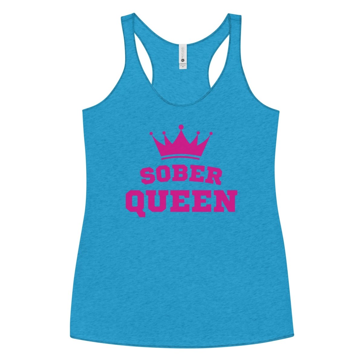 Sober Queen Strength Racerback Tank Top for Women - Workout, Gym & Yoga Activewear - Perfect for Fitness, Running & Everyday Wear