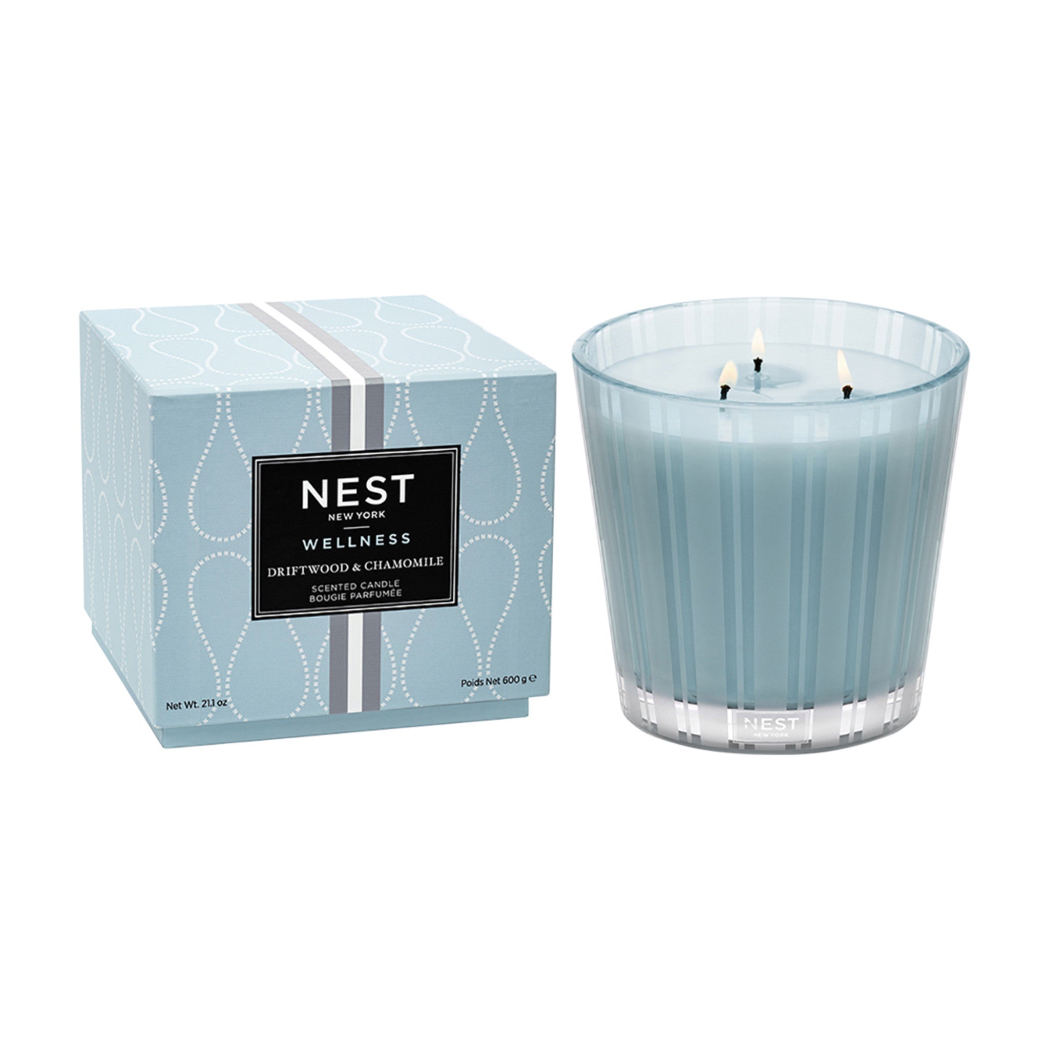 Natural Driftwood & Chamomile Scented Soy Candle - Handmade Aromatherapy Candle for Relaxation, Stress Relief & Home Decor | Perfect for Bedroom, Bathroom & Living Room