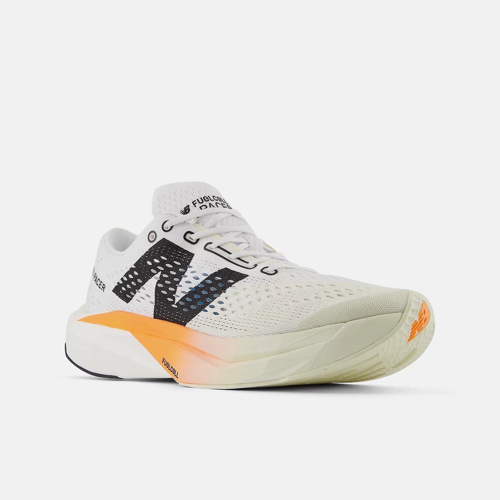 New Balance Men's FuelCell SuperComp Pacer v2 Running Shoes - Hot Mango/Angora/White | Lightweight Cushioned Sneakers for Marathon Training & Road Running