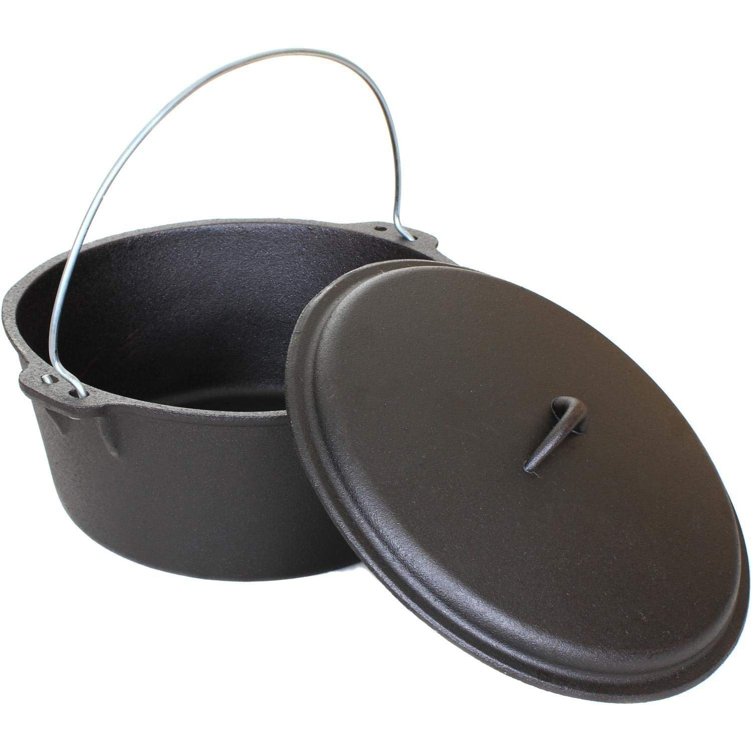 Cajun Classic 9-Quart Seasoned Cast Iron Dutch Oven with Lid - Heavy Duty Enameled Cookware for Baking, Roasting & Camping - Perfect for Soups, Stews & Bread Making (Model GL10488S)