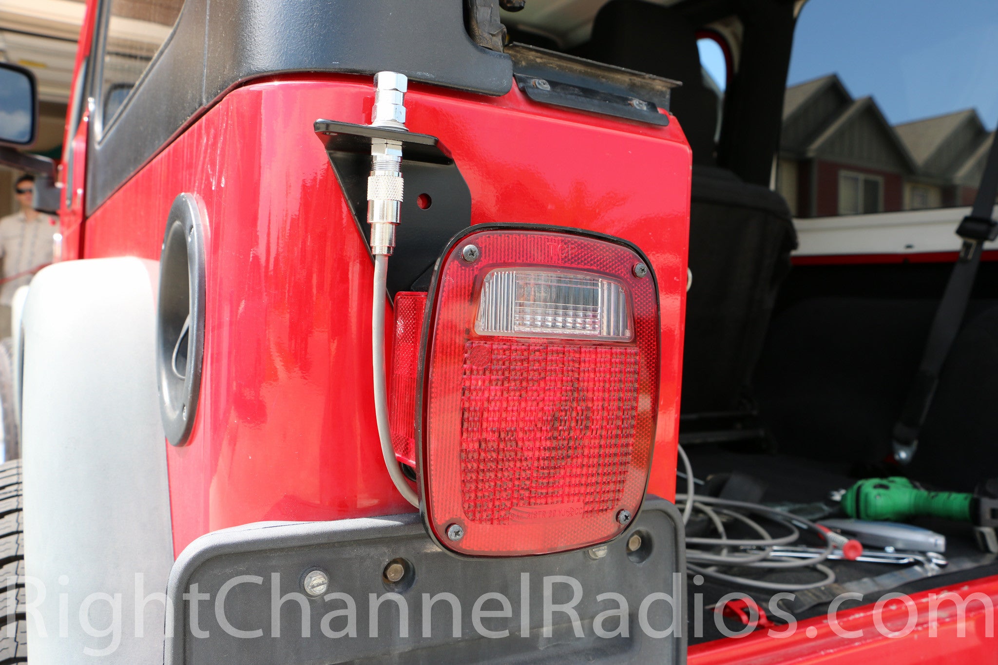 Teraflex CJ YJ TJ Jeep Tail Light CB Antenna Mount for 1955-2006 Models - Perfect for Off-Roading & Communication