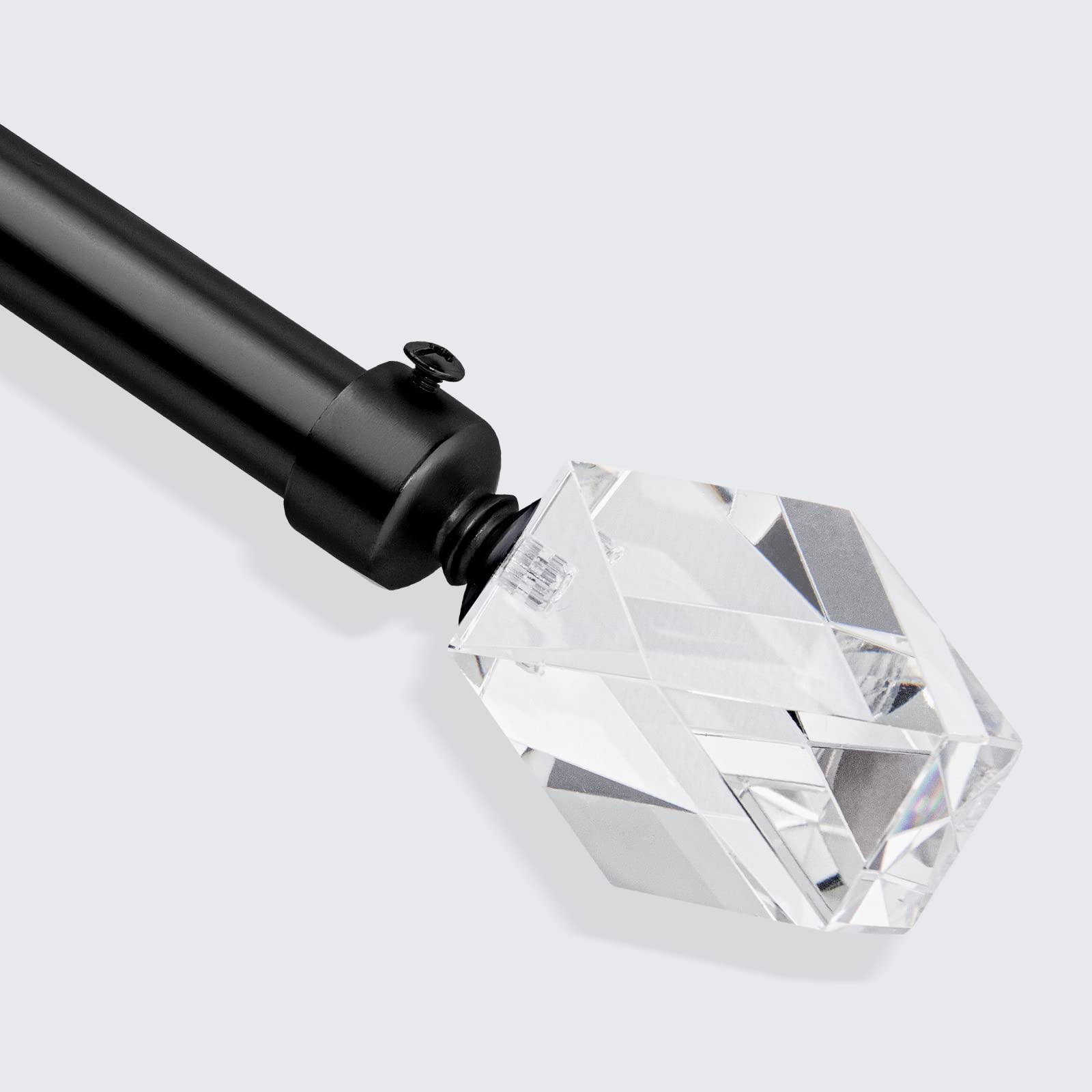 Black Adjustable Curtain Rod 48