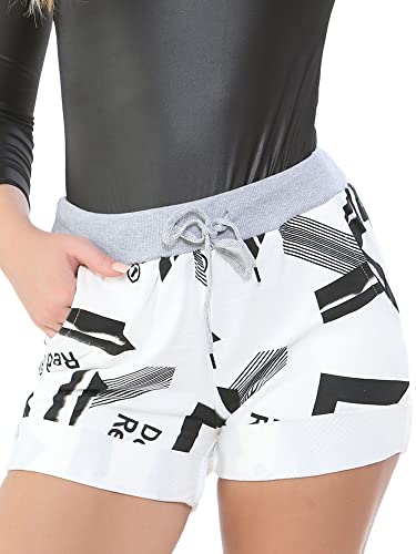 White Abstact Logo Print