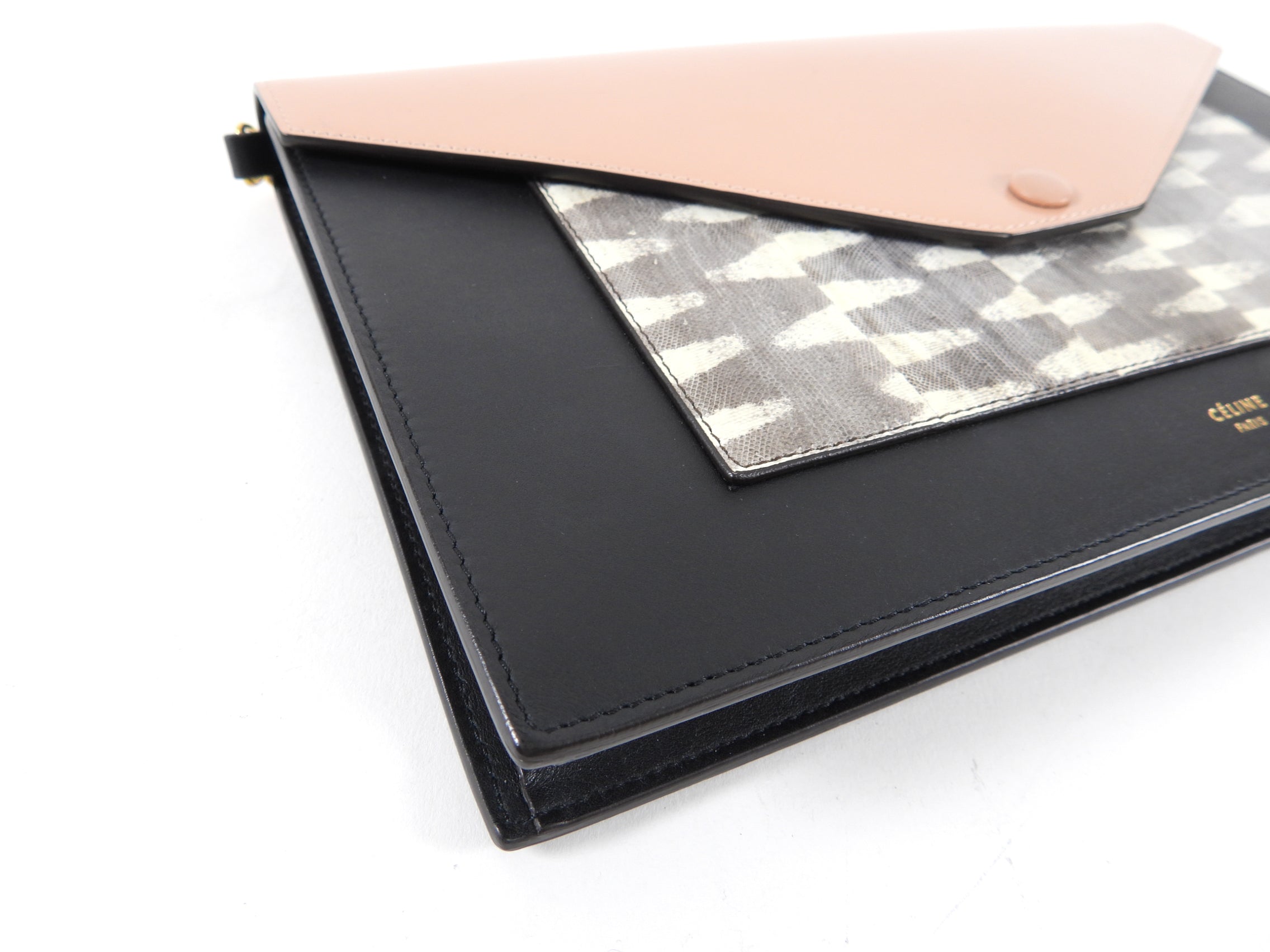 Celine Tricolor Envelope Shoulder Bag & Clutch Purse - Stylish Crossbody Handbag for Women | Perfect for Work, Date Night & Special Occasions