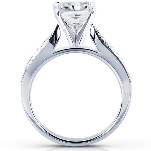 Kobelli Radiant-Cut Moissanite Engagement Ring & Wedding Band Set 2.1 CTW 14K White Gold - Sparkling Bridal Jewelry for Proposals & Anniversaries