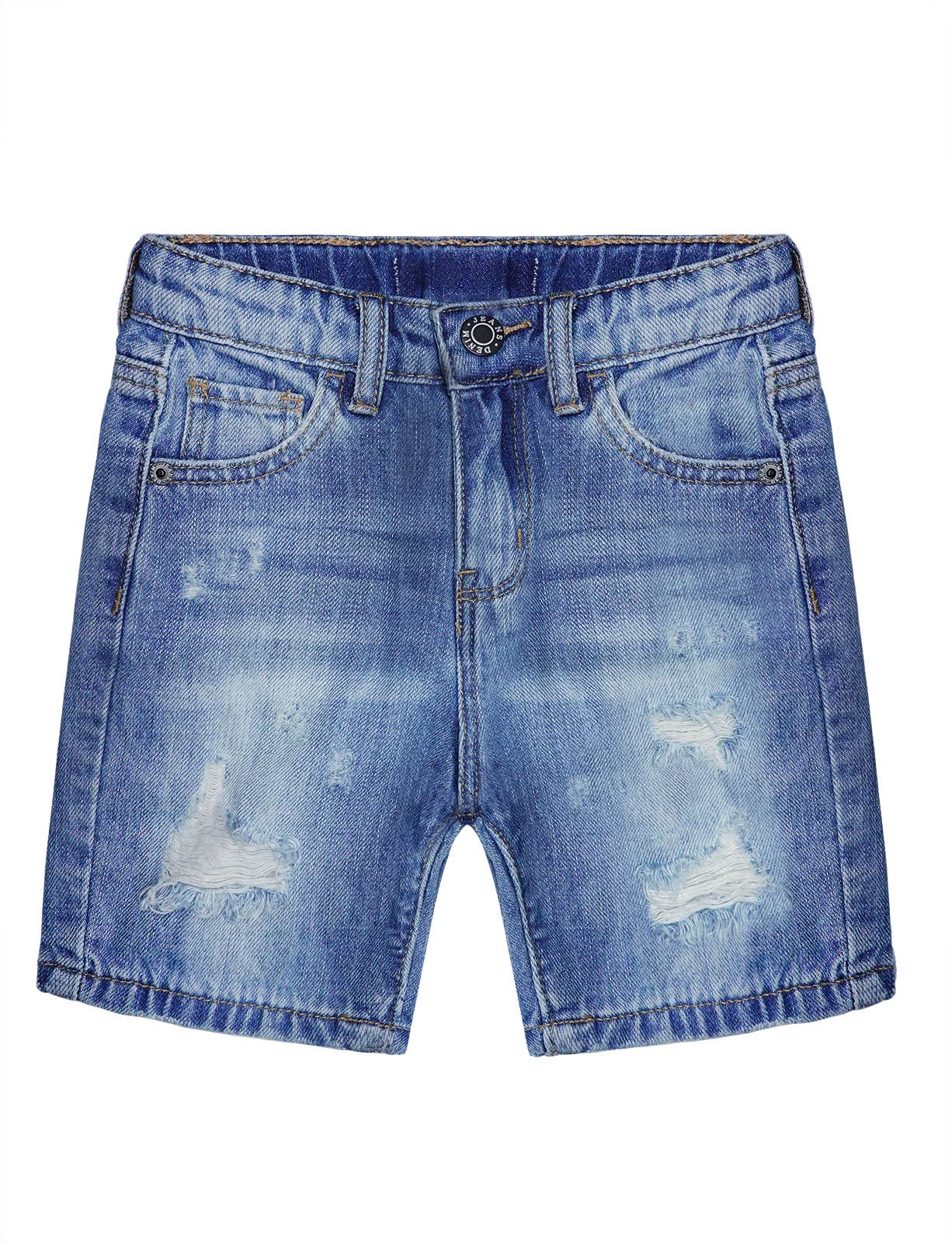 KIDSCOOL SPACE Baby & Toddler Ripped Denim Shorts - Cute Distressed Jeans for Little Girls & Boys, Summer Casual Playwear for Outdoor Activities & Playdates