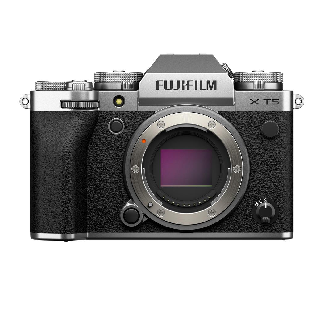 FUJIFILM X-T5 Mirrorless Digital Camera (Silver) - 26.1MP APS-C Sensor, 5-Axis IBIS, 4K Video - Perfect for Travel Photography & Vlogging