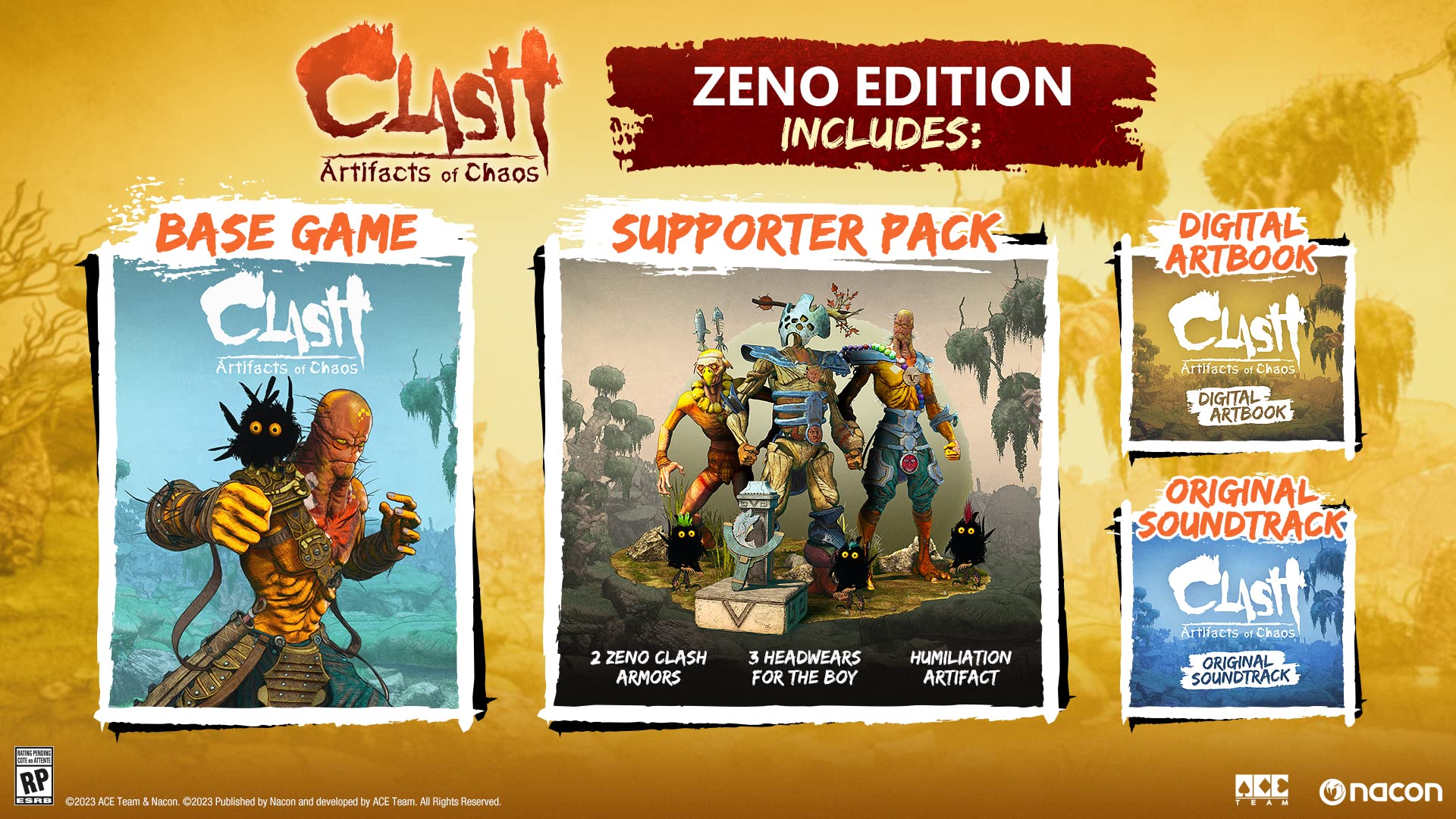 Clash: Artifact of Chaos - Zeno Edition for PS5 | Limited Collector's Edition | Action-Adventure Game for Hardcore Gamers | Perfect for Epic Battles & Story-Driven Gameplay