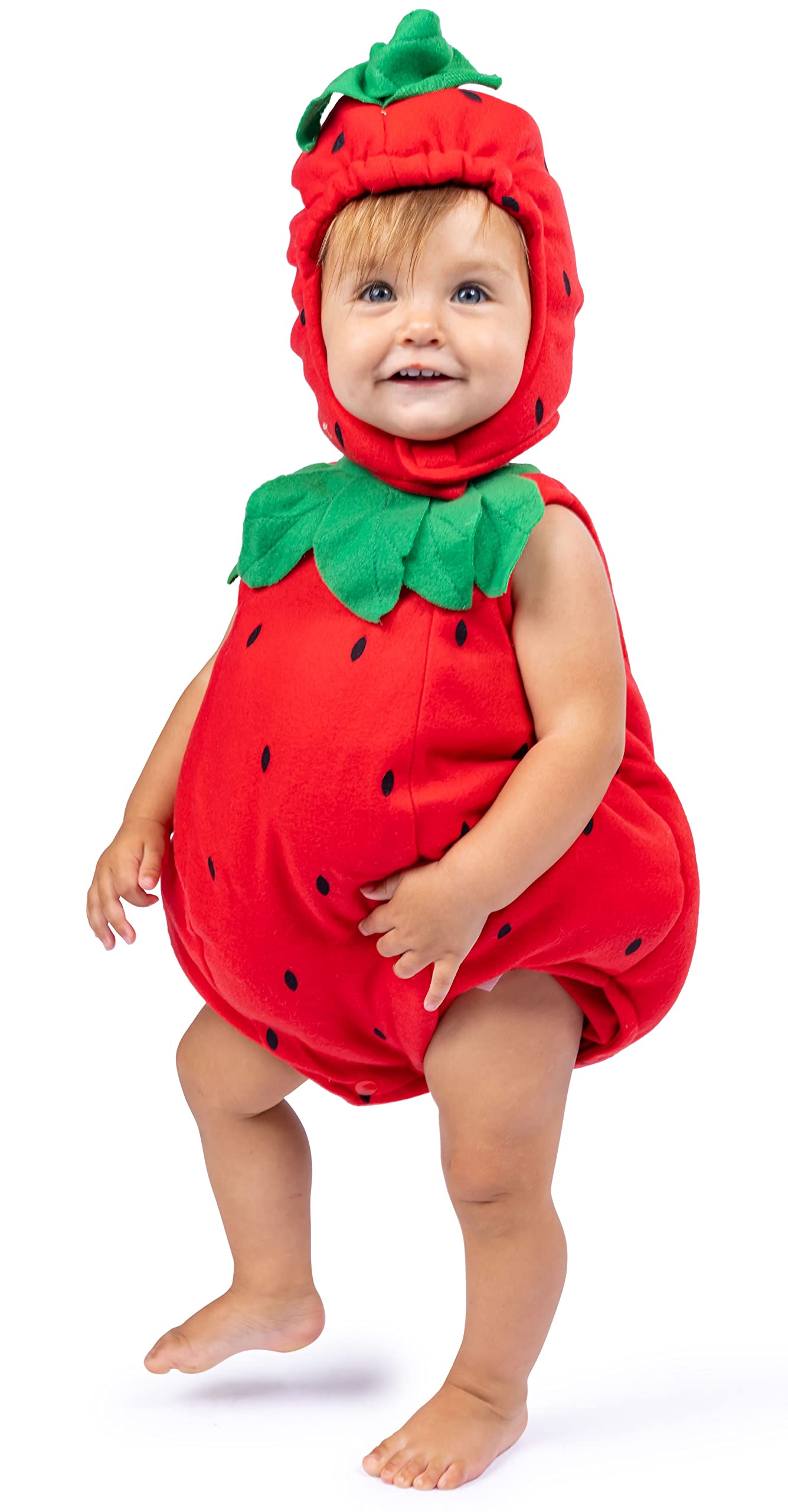Baby Girl Strawberry Costume - Adorable Halloween Romper for Infants & Toddlers | Perfect for Halloween Parties, Photo Shoots & Dress-Up Play