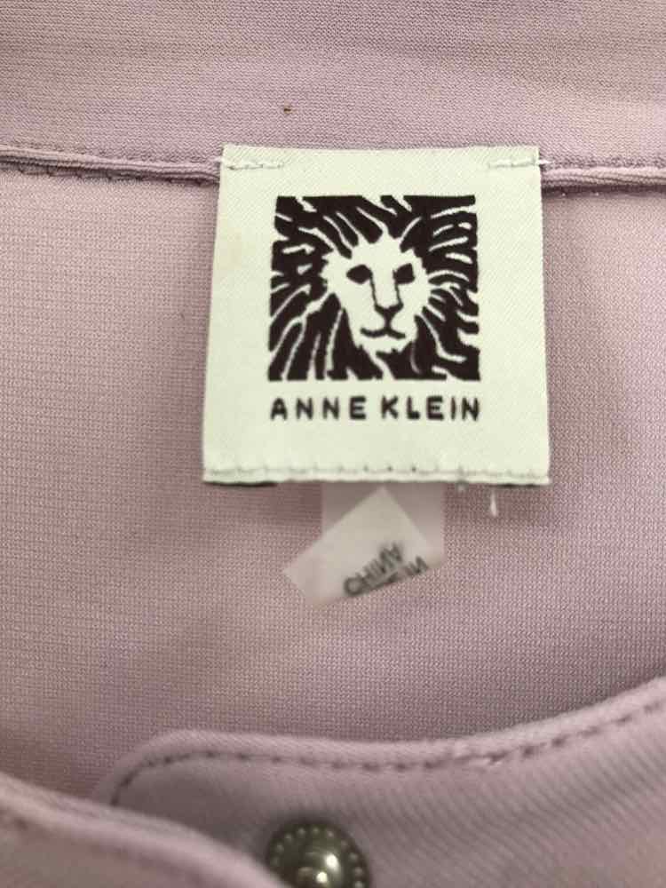 Pre-Owned Anne Klein Purple Blouse for Women Size Medium - Perfect for Office Wear & Casual Outfits