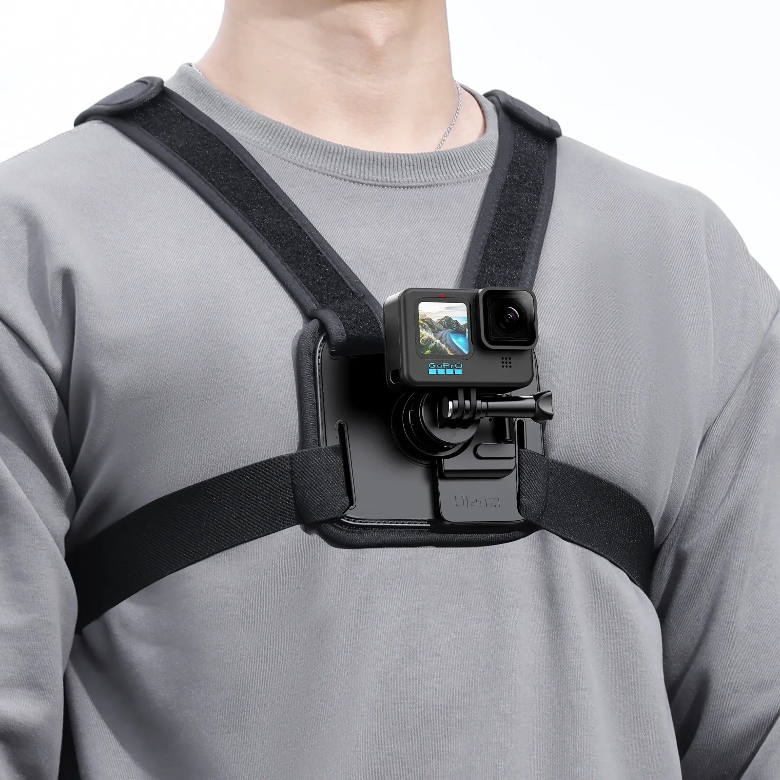 Ulanzi CM028 Go Quick II Magnetic Action Camera Body Mount Harness for GoPro Hero 11/10/9/8/7 - Secure & Adjustable Chest Mount for Outdoor Sports, Vlogging, and Adventure Filming