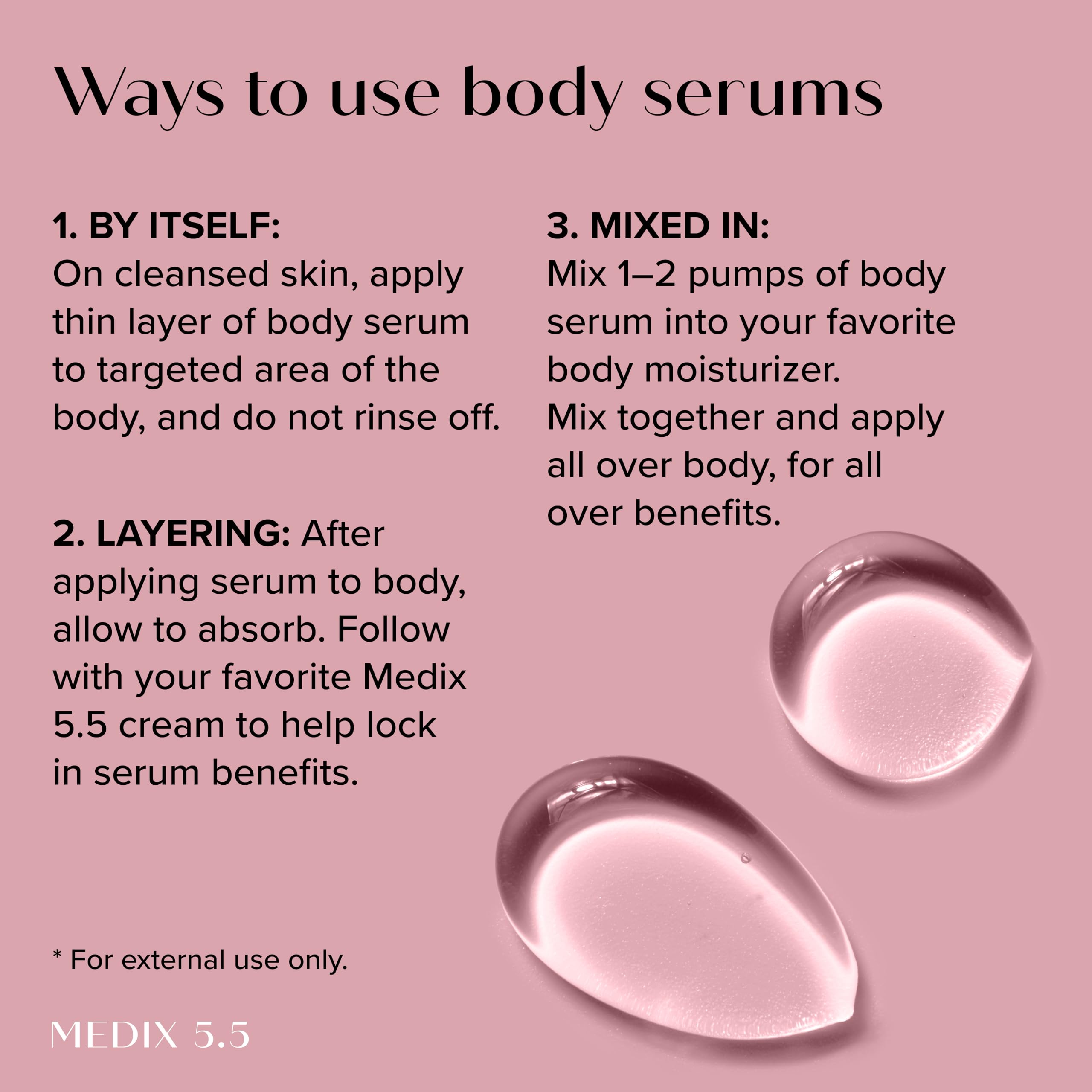Medix 5.5 Anti-Aging Skincare Set - Retinol Body Cream, Glycolic Acid Face & Body Wash, Hyaluronic Acid Serum | 3-Piece Routine for Wrinkles, Dry Skin & Youthful Glow | Perfect for Nighttime Skincare & Spa Days