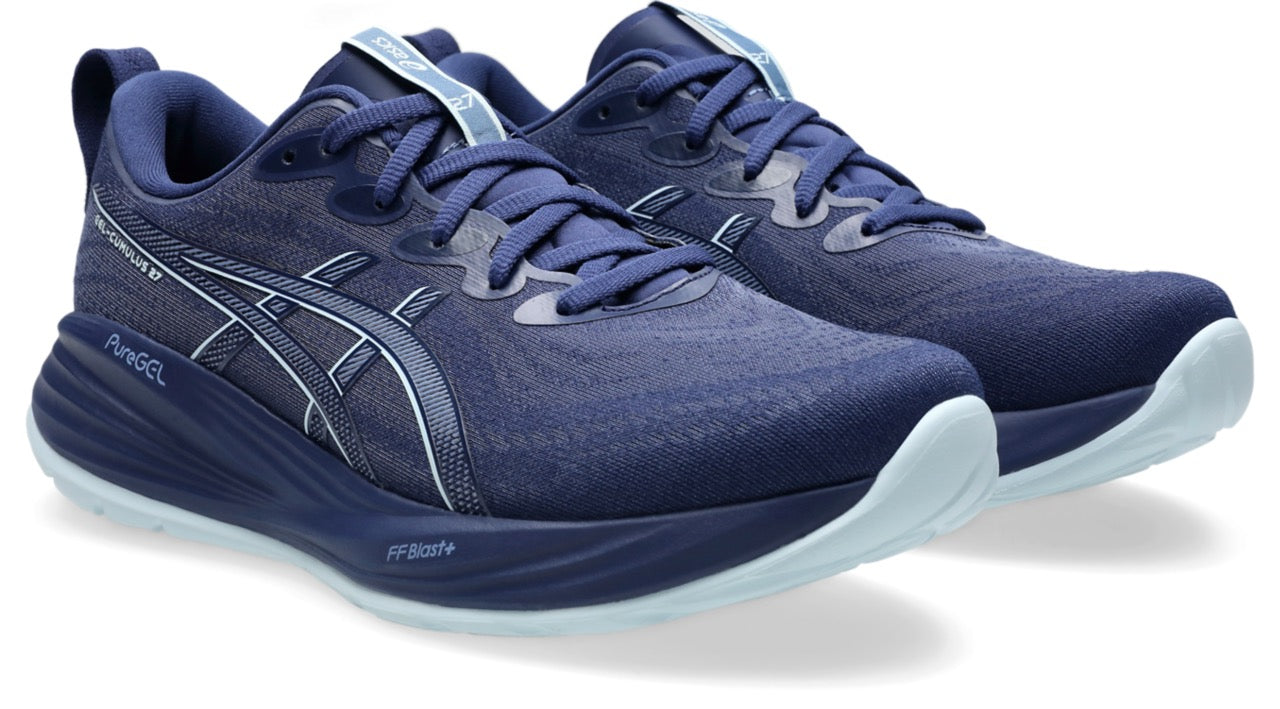 ASICS Men's GEL-Cumulus 27 Running Shoes - Indigo Blue/Cool Grey - Lightweight Cushioned Sneakers for Jogging, Gym Workouts & Daily Walking