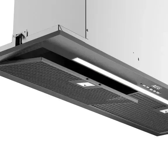 AEG 86cm Integrated Rangehood - Dark Stainless Steel Kitchen Hood for Modern Homes | Powerful Extraction, Quiet Operation | Perfect for Open-Plan Kitchens & Apartments