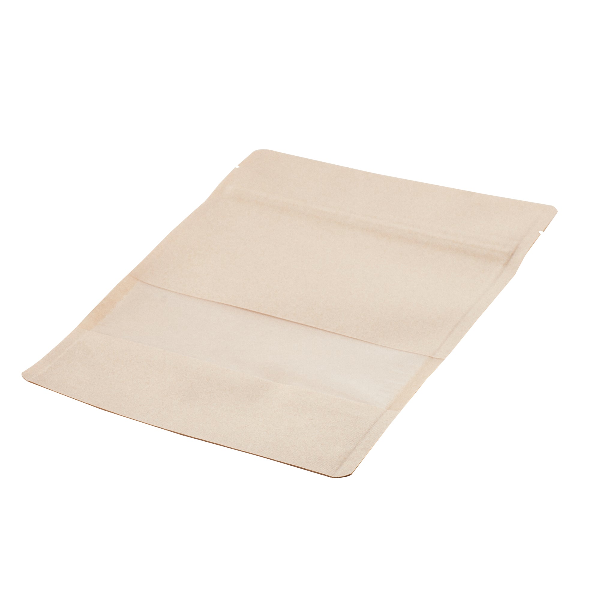 Kraft Plastic Medium Window Bags 8x5x1.75 Inches - Heat Sealable Food Storage Bags (100 Count) - Perfect for Bakery, Candy, Cookies & Small Business Packaging