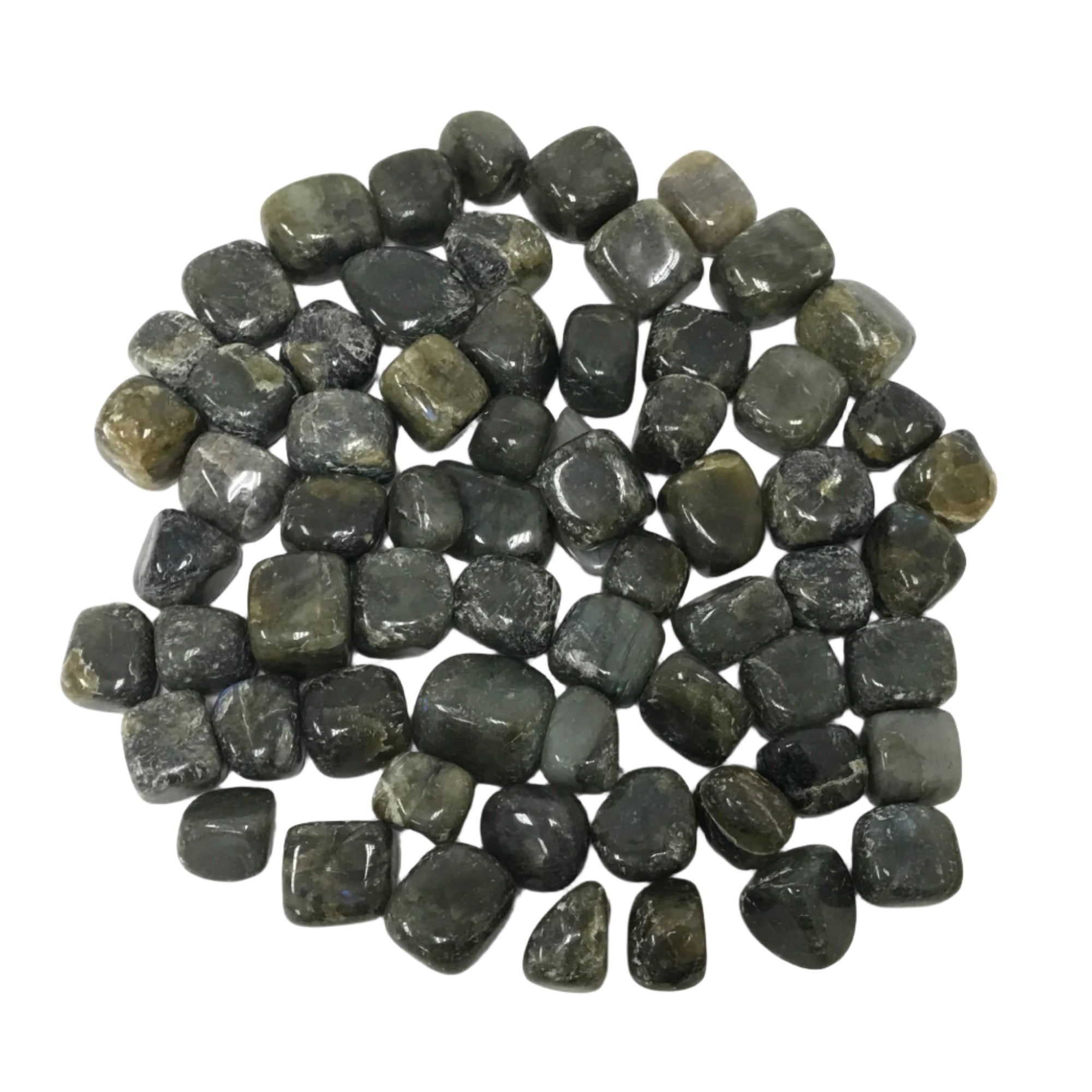 1 lb Natural Polished Labradorite Gemstone Tumbled Stones - Bulk Healing Crystals for Reiki, Meditation, Jewelry Making & Home Decor
