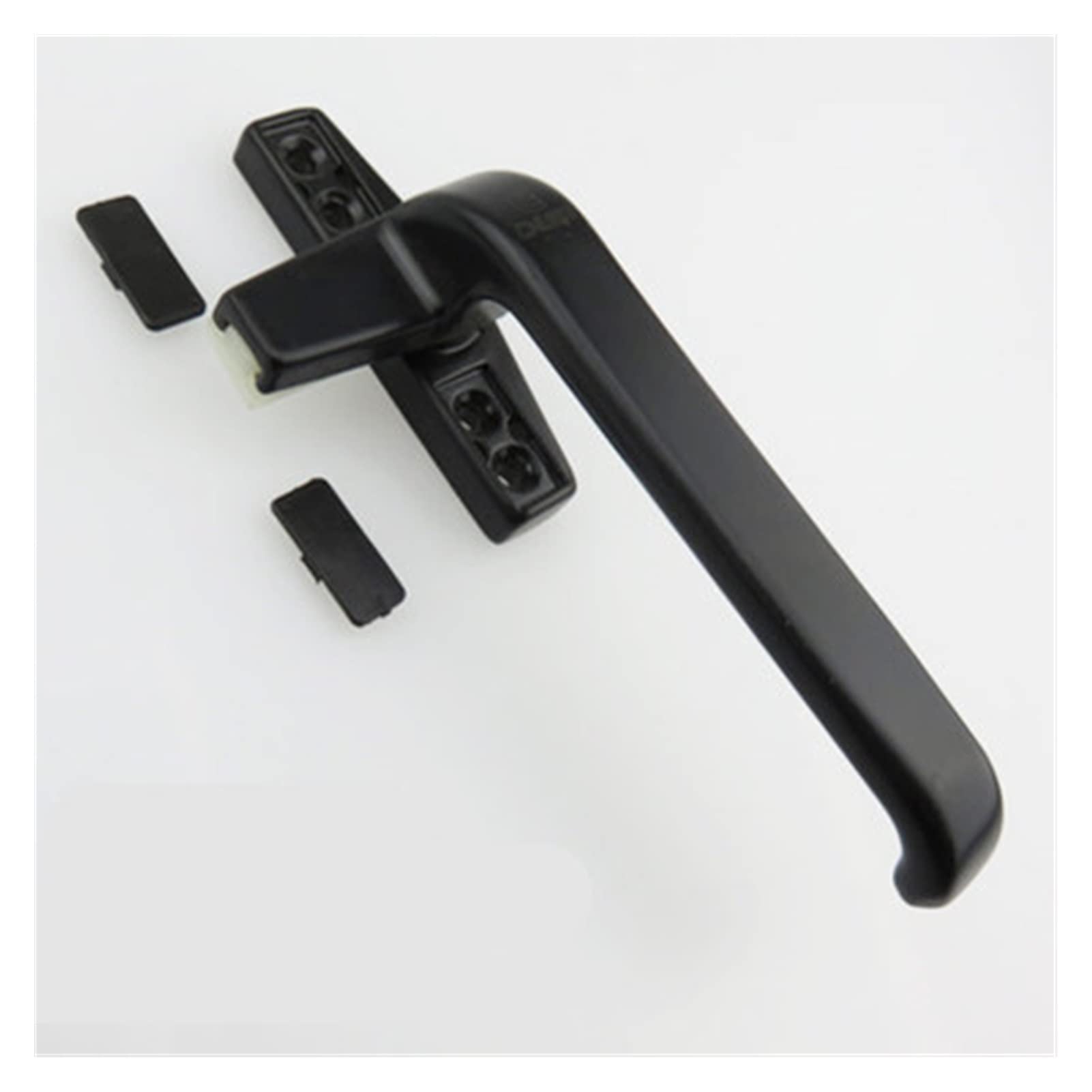 Huashslt Heavy Duty Plastic Steel Door & Window Handle with Lock - Secure Double Glazing Aluminum Alloy Door Handle & Window Latch - Ideal for Home, Office & Commercial Security (Color: Black)