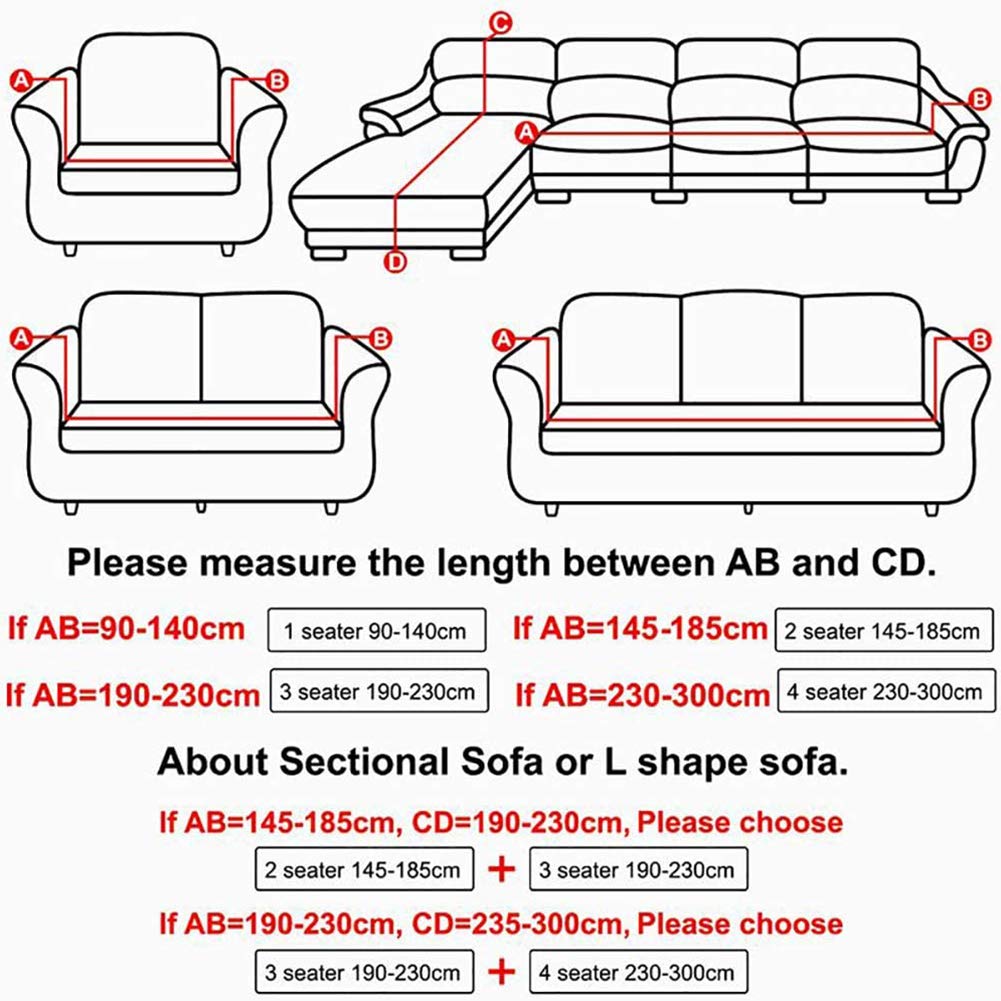 L-Shaped Plush Sectional Sofa Cover - Solid Color Furniture Protector for Pets, Universal Leather Sofa Slipcover (Gray, 4-Seat, 235-300cm) - Perfect for Living Room, Family Room & Pet-Friendly Homes
