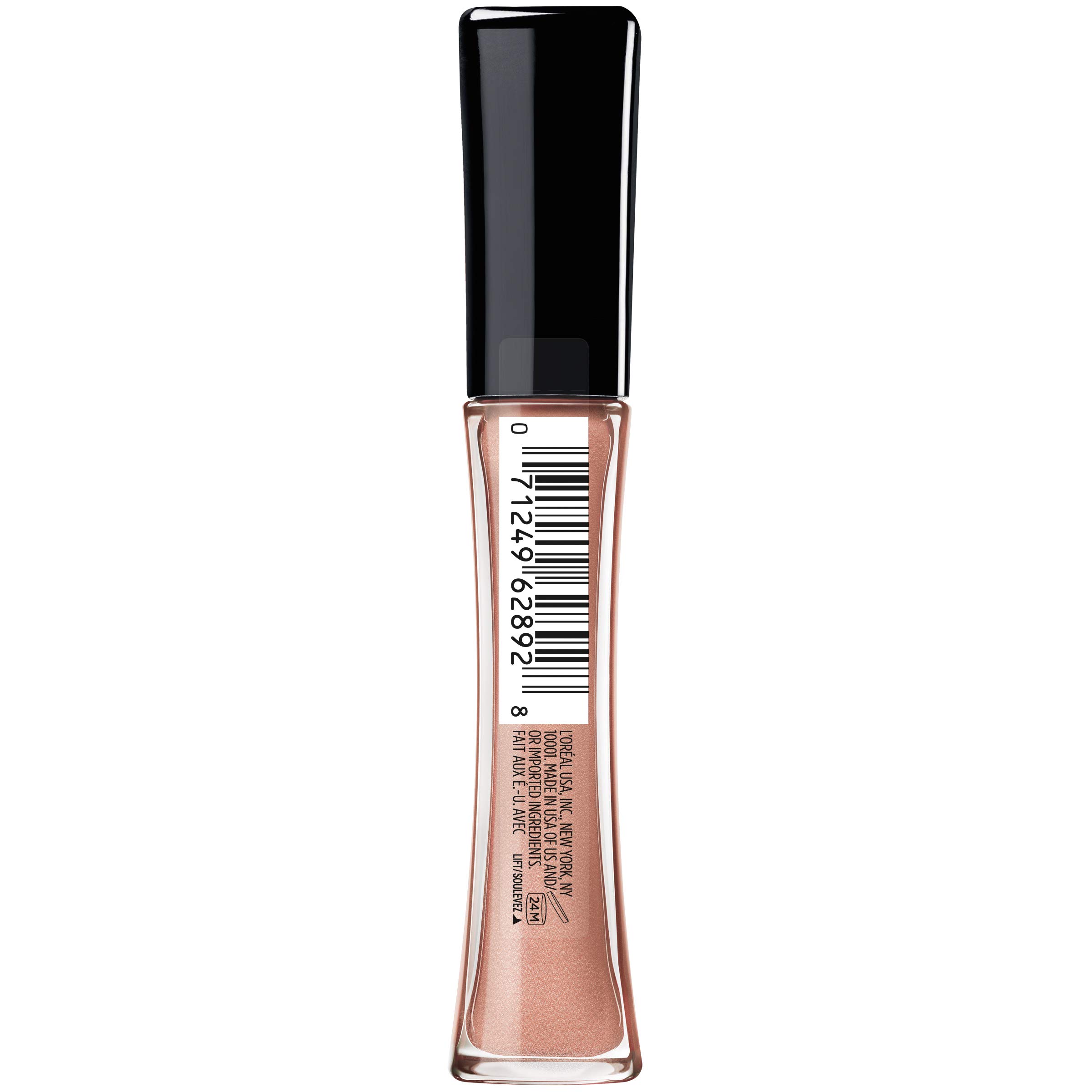 L'Oreal Paris Infallible 8 Hour Hydrating Lip Gloss - Nude Petal (0.21 Fl Oz) | Long-Lasting Moisturizing Lip Makeup for Everyday Wear & Special Occasions