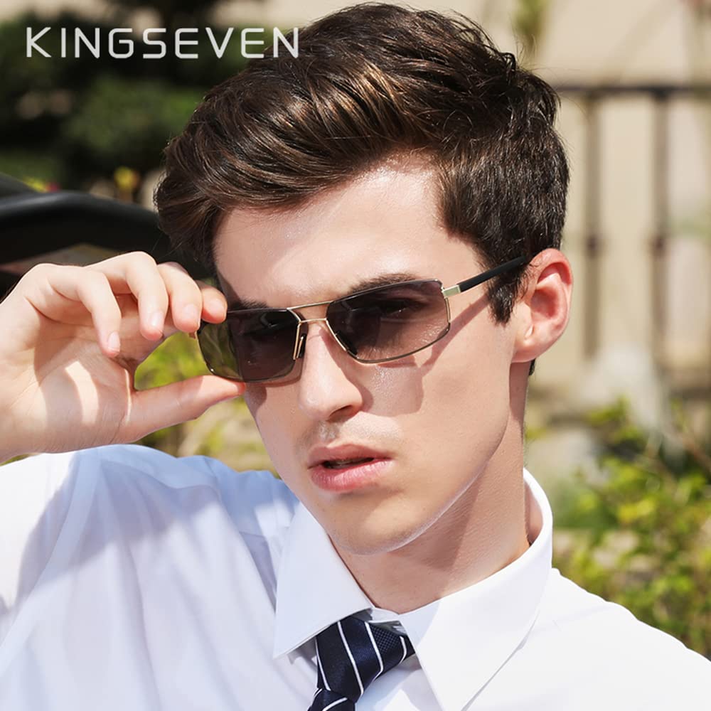 KINGSEVEN Polarized Sunglasses for Men - Lightweight, Stylish & UV Protection - Perfect for Driving, Outdoor Sports & Fashion Accessories