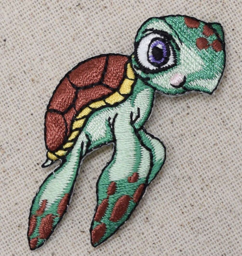 Baby Sea Turtle Embroidered Iron-On Patch for DIY Crafts, Jackets, Backpacks & Hats – Cute Marine Animal Sewing Applique