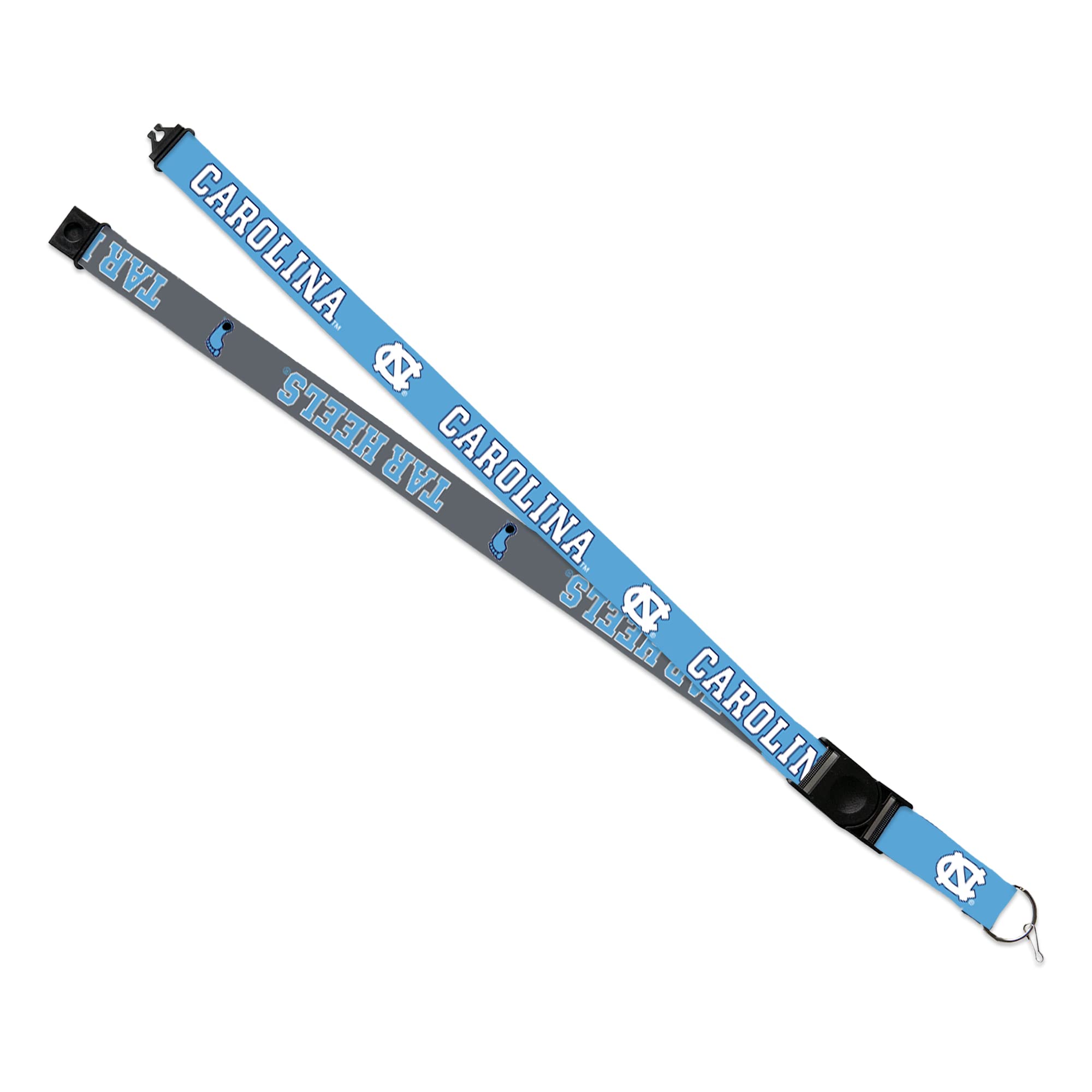 North Carolina Tar Heels NCAA Premium Lanyard - Blue/Gray with Button Clip & Breakaway Safety End | Perfect for Game Day, School ID Badges & Keychains