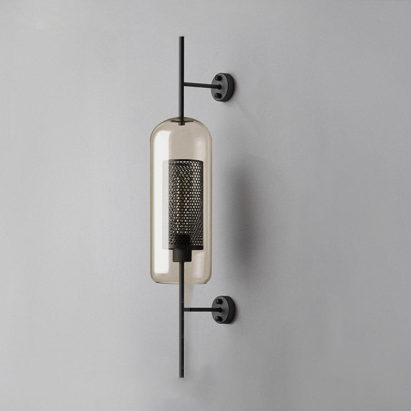 Chiswick Modern Glass Wall Light - Sleek Indoor/Outdoor Sconce for Living Room, Bedroom, Patio & Hallway Lighting - Energy Efficient LED Wall Lamp for Home Decor