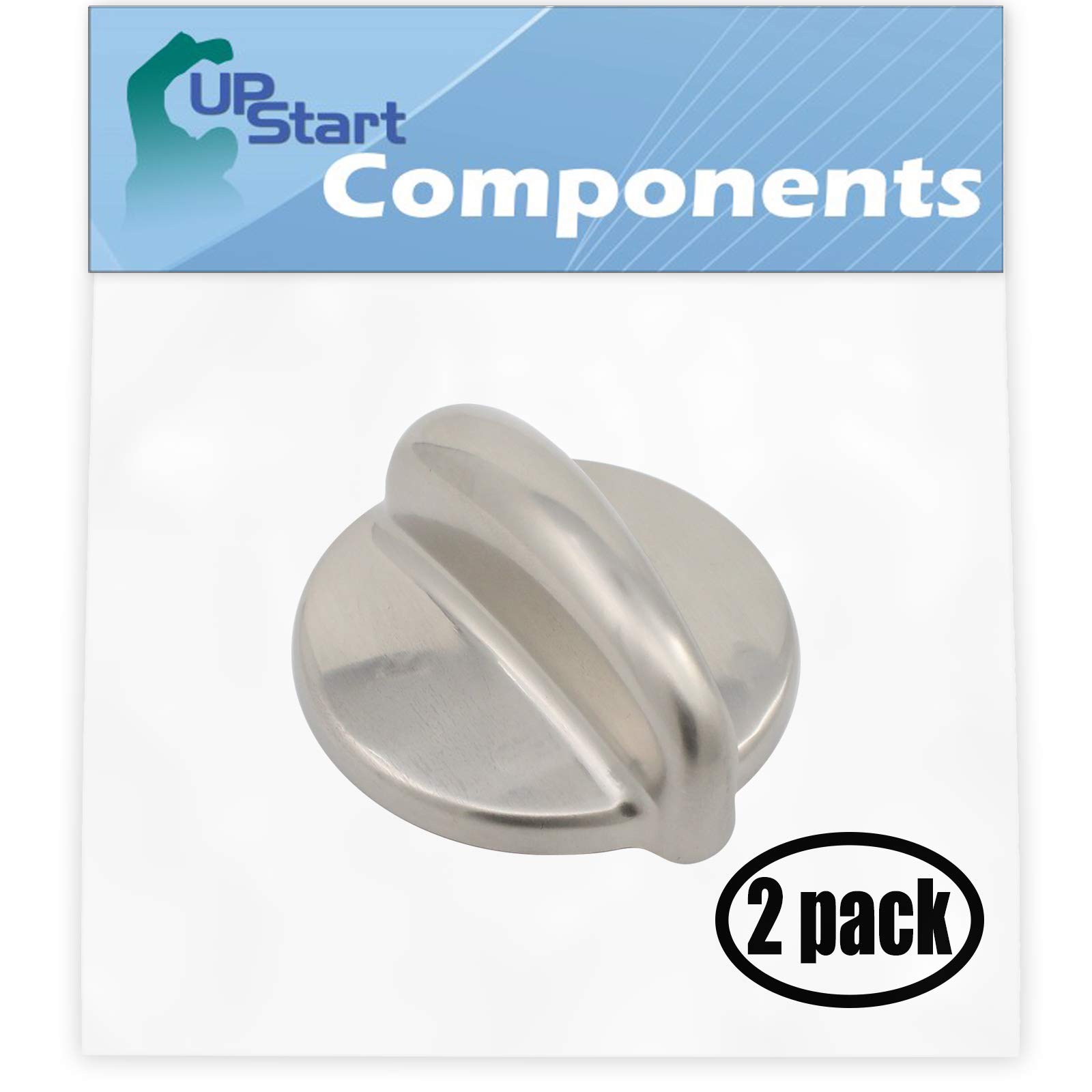 2 Pack WB03K10303 Replacement Burner Control Knobs for GE PGB916SEM2SS Range - Compatible with General Electric Stoves, Ovens & Cooktops - Perfect for Kitchen Upgrades & Appliance Repairs