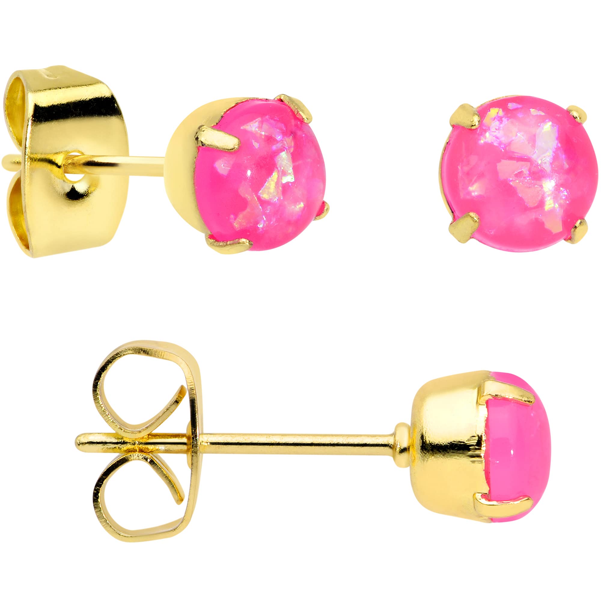 Body Candy Stainless Steel Iridescent Stud Earrings Set of 3 - Hypoallergenic Pierced Post Fashion Jewelry for Women - Perfect for Everyday Wear, Parties & Gifts