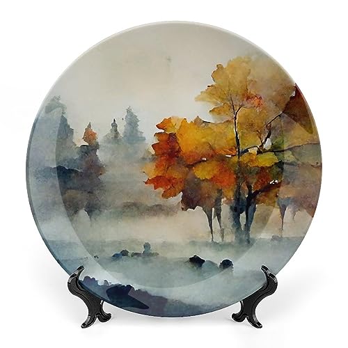 Autumn Forest Landscape at Night Painting