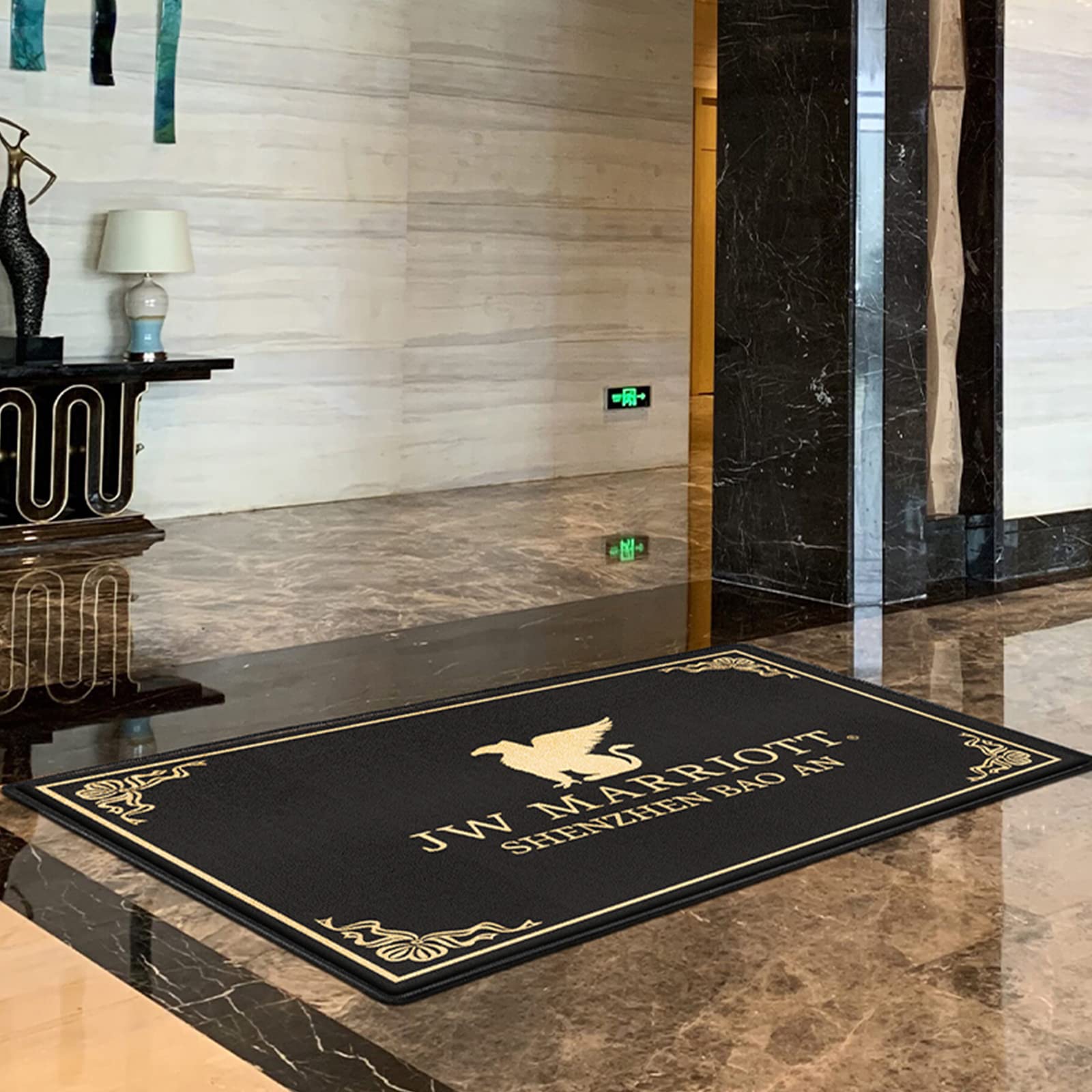 Custom Logo Shag Rugs - Personalized Commercial Entryway Mats & Carpets for Business, Home & Office | Washable Indoor-Outdoor Floor Mat 4x6 | Perfect for Hotels, Restaurants & Welcome Areas
