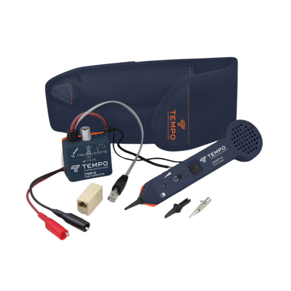 Tempo 701KG Tone and Probe Tracing Kit with Tone Tester & Carrying Case - Ideal for Network Cable Testing, Phone Line Tracing, and Electrical Wiring Diagnostics