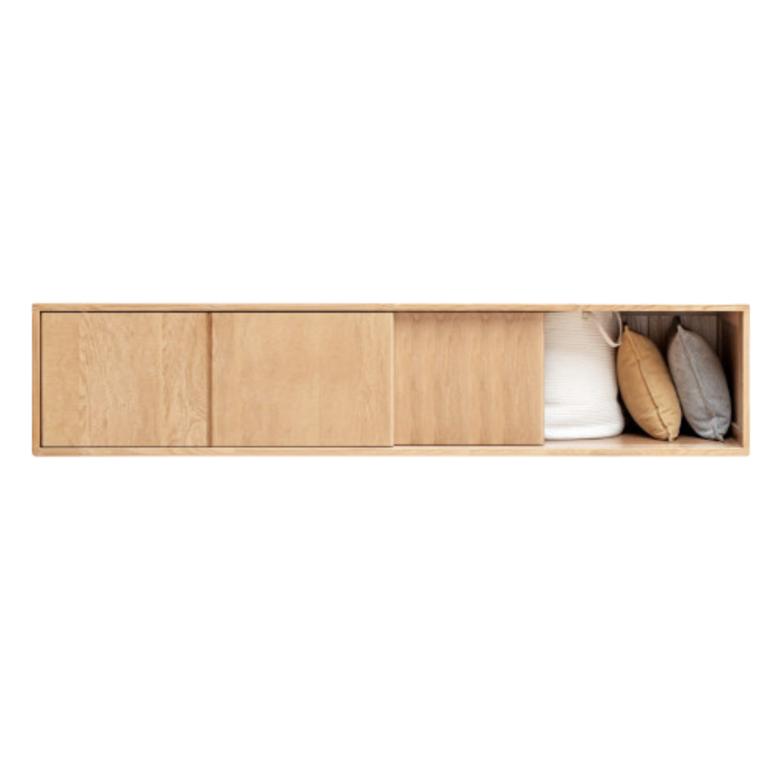 Solid Oak Wood Sliding Door Wardrobe - Durable & Stylish Closet Storage for Bedroom, Living Room, and Office Organization