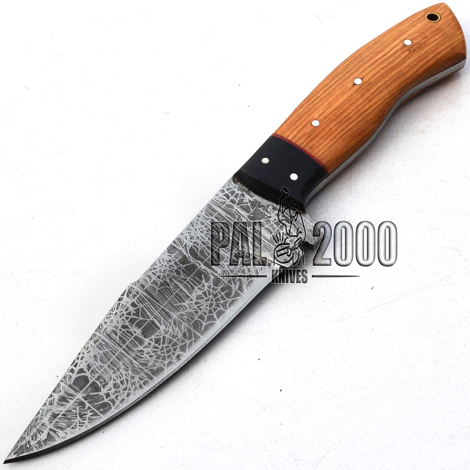 Premium Damascus Steel Custom Knives - Handcrafted Chef Knife with Leather Sheath (SNTS-9729) - Perfect for Outdoor Camping, Hunting & Kitchen Use