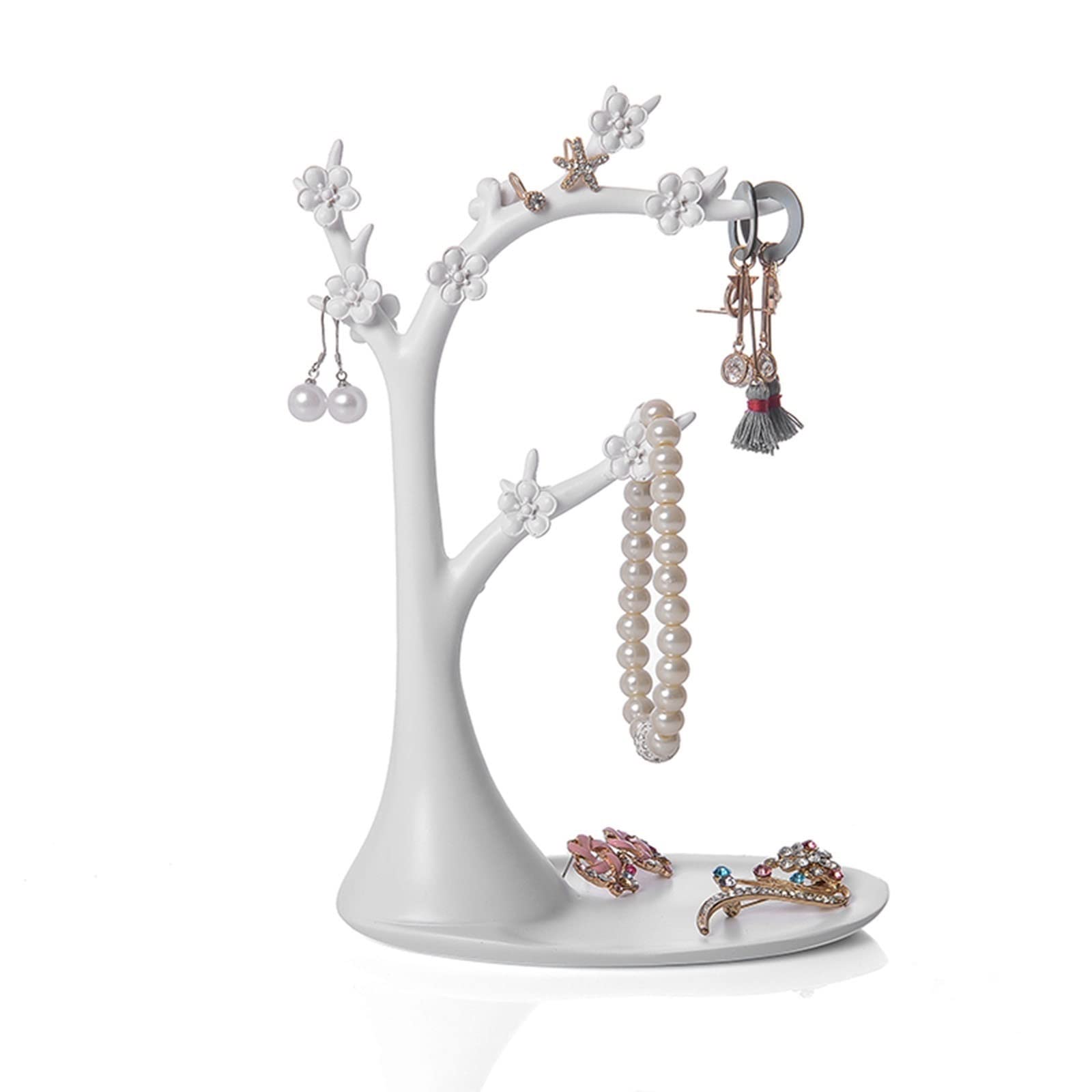 Vintage Jewelry Tree Organizer - Moisture Jewelry Holder & Display Stand for Necklaces, Bracelets, Earrings - Countertop Jewelry Hanger Rack (Color: B) - Perfect for Bedroom, Bathroom & Vanity Organization