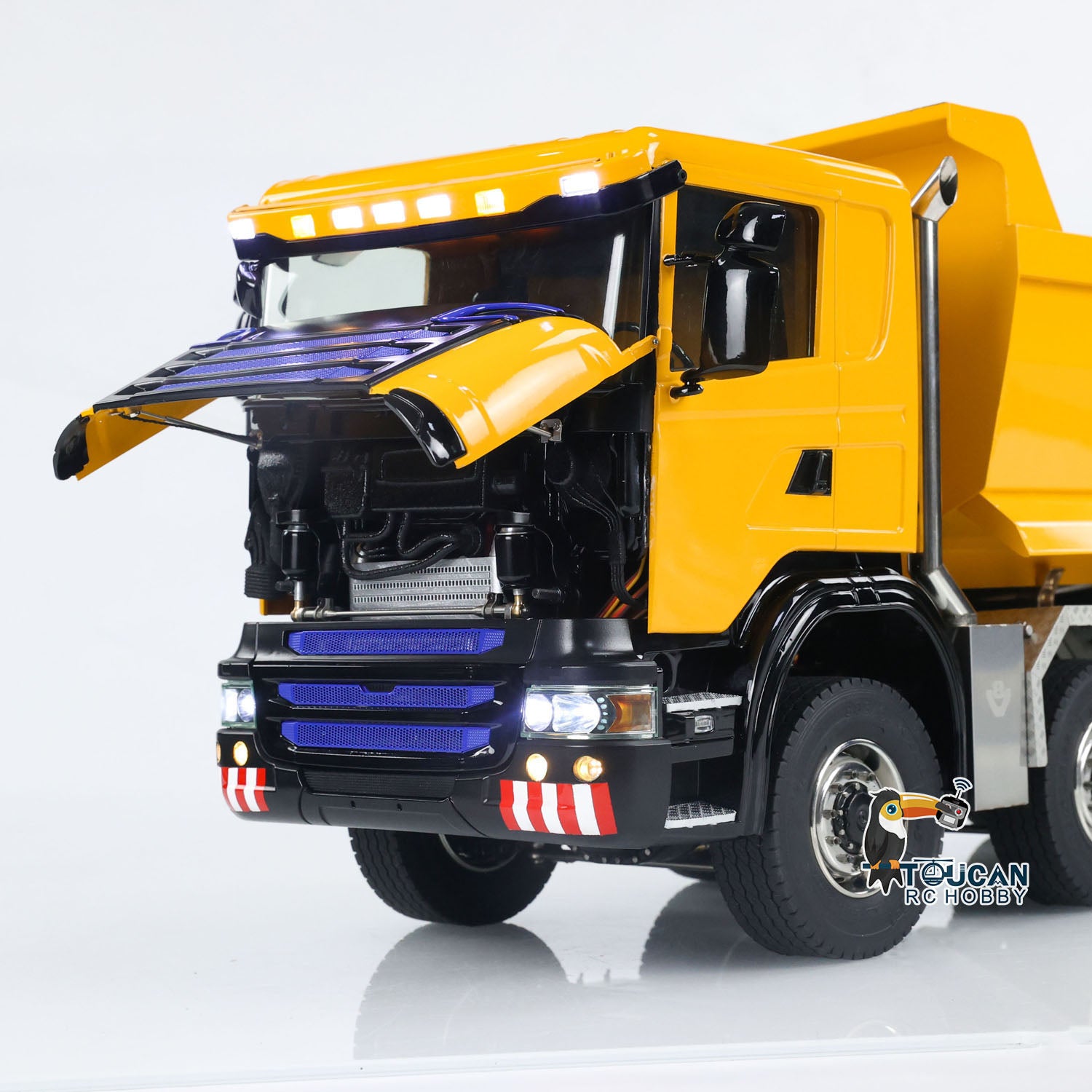 1/14 Scale Metal Remote Control Hydraulic Dump Truck - 8x8 RC Construction Vehicle with Differential & Full Tipper Function - Perfect for Construction Site Play, Collectors & RC Hobbyists