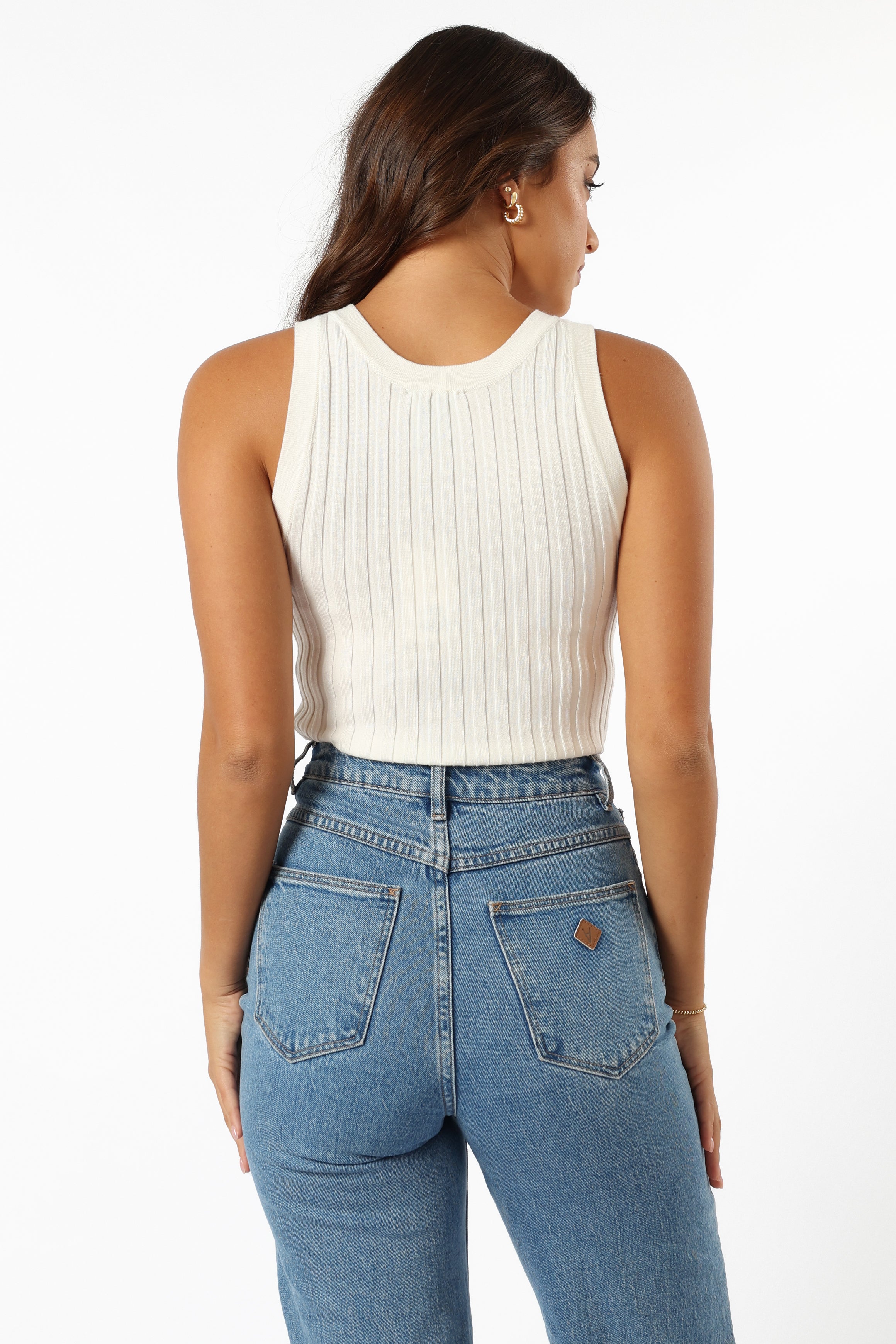 Charlie Knit Top for Women - Soft & Comfortable White Sweater | Perfect for Casual Wear, Office Outfits & Layering