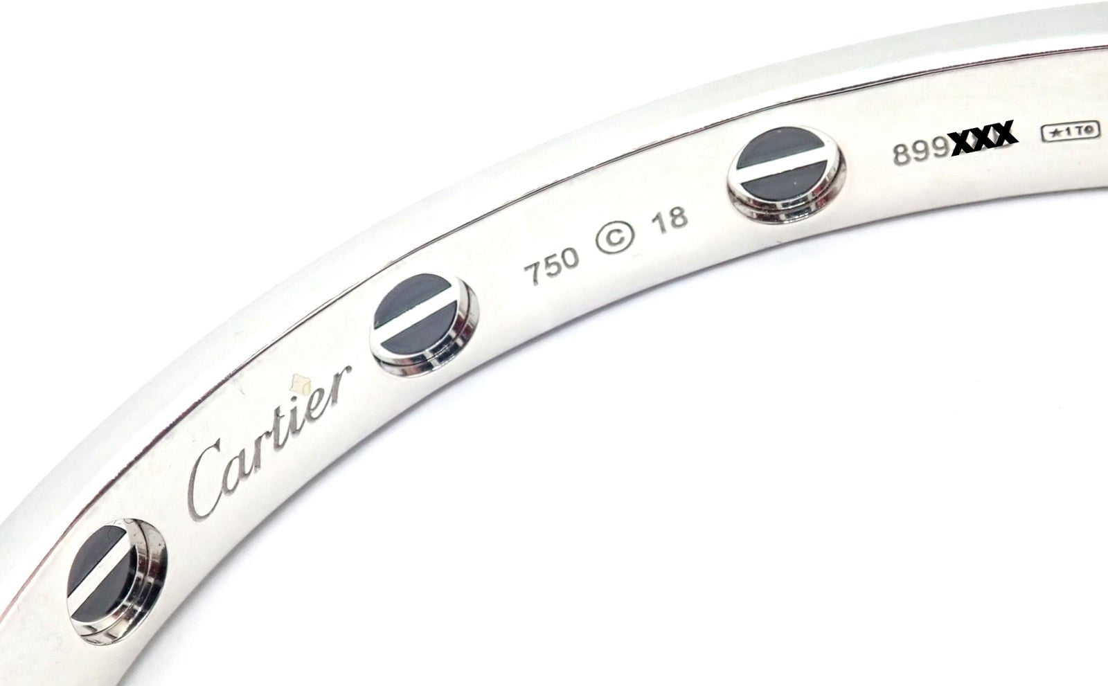 Authentic Cartier Love 18K White Gold Diamond Pave Ceramic Bracelet Size 18 with Certificate - Luxury Jewelry Gift for Anniversary & Special Occasions