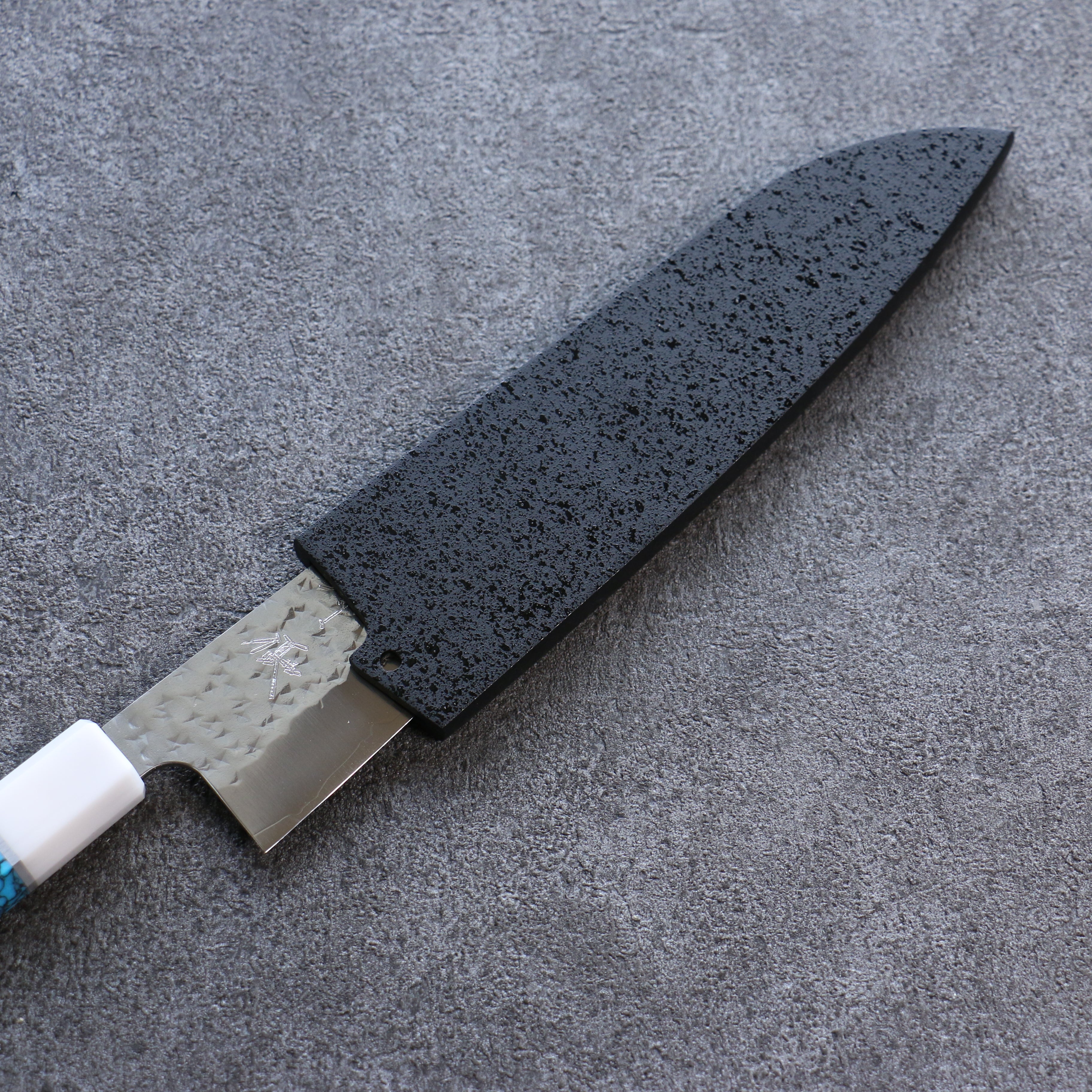 Premium Kuroshime Magnolia Sheath for 150mm Small Santoku Knife with Plywood Pin by Kaneko - Perfect for Kitchen Storage, Travel & Gift Giving