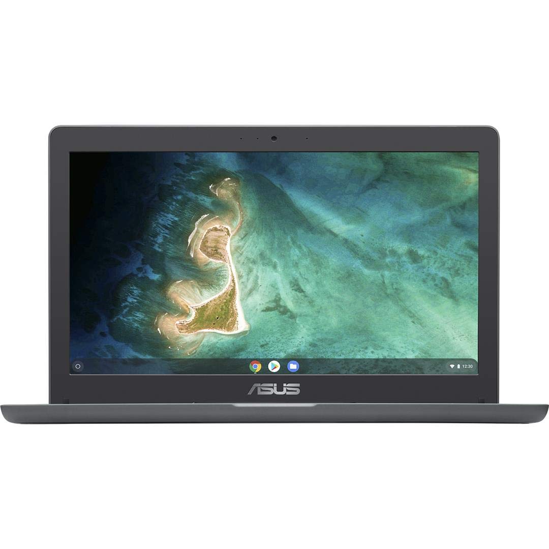 ASUS Chromebook C403NA-YS02 14-inch Laptop - Intel Celeron N3350 1.1GHz, 4GB RAM, 32GB eMMC, USB 3.1, Chrome OS - Dark Grey | Lightweight & Portable for Students, Business Travel & Remote Work