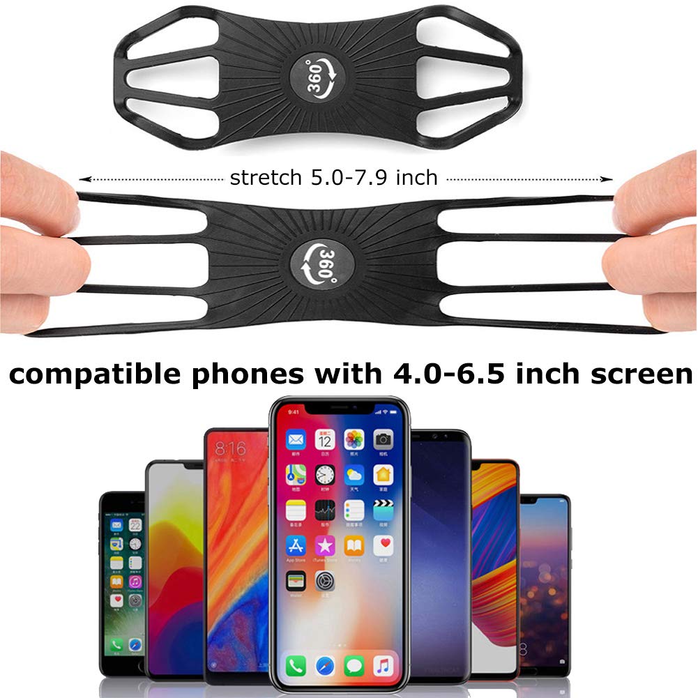 **Adjustable Sports Armband for Smartphone - 360° Rotatable Forearm & Wrist Phone Holder for 4-6.5 Inch Devices - Perfect for Running, Cycling, Gym Workouts & Outdoor Activities (Black)**