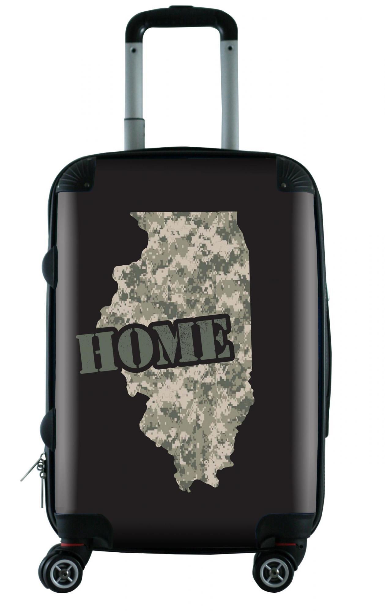 612 My Home State Illinois 20 Carry On Luggage - Lightweight Suitcase for Travel, Business Trips & Weekend Getaways