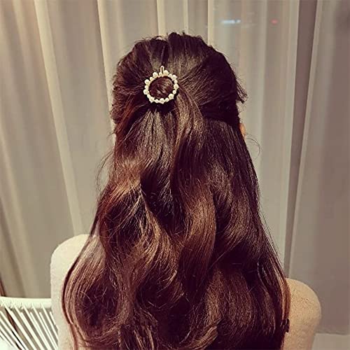 Elegant 2PC Pearl Hair Clips for Women - Handmade Fashion Hair Accessories with Artificial Pearls | Perfect for Wedding, Party & Daily Use