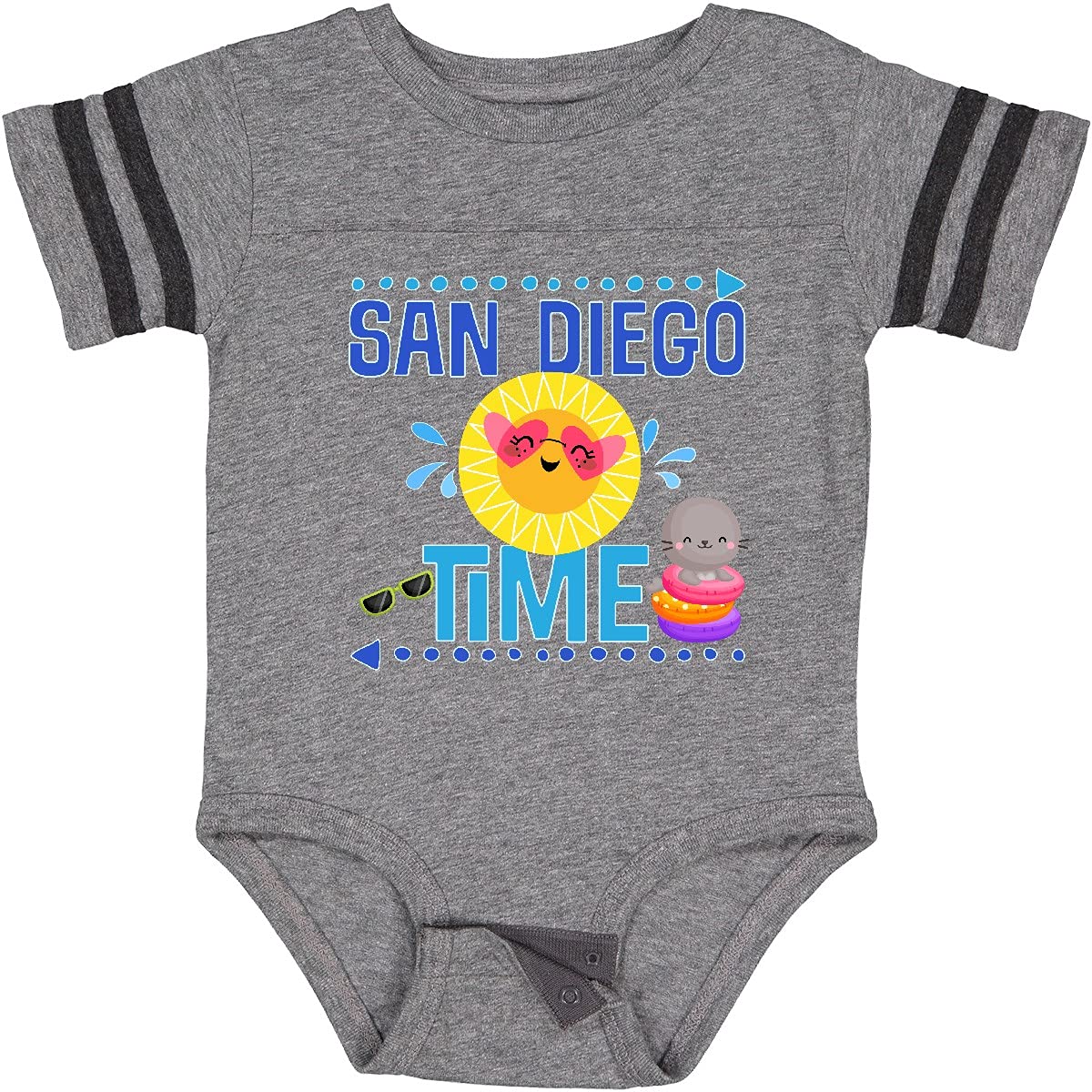 Inktastic San Diego Vacation Cute Beach Baby Bodysuit - Soft Cotton Infant Onesie for Boys & Girls - Perfect for Beach Trips, Family Photos & Summer Outfits