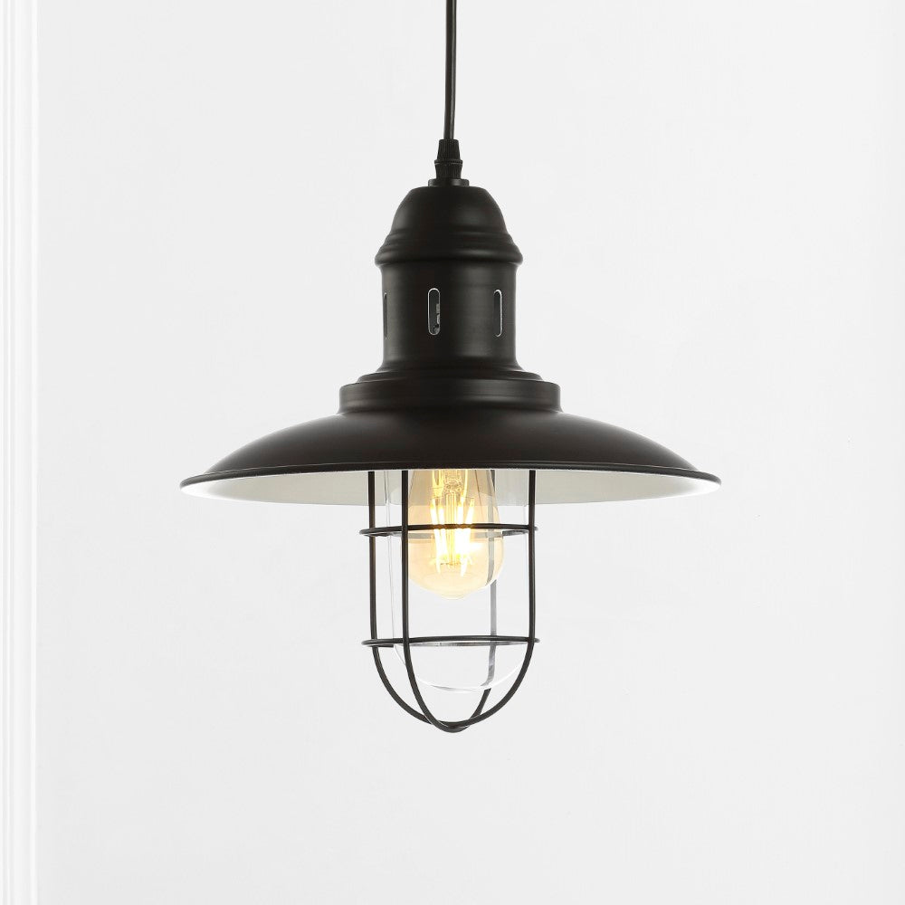 John Deere 12-Light Adjustable Iron & Glass Cage LED Pendant Lighting - Farmhouse, Industrial, Restaurant & Bar Ceiling Fixture for Dining Room, Kitchen Island, Entryway