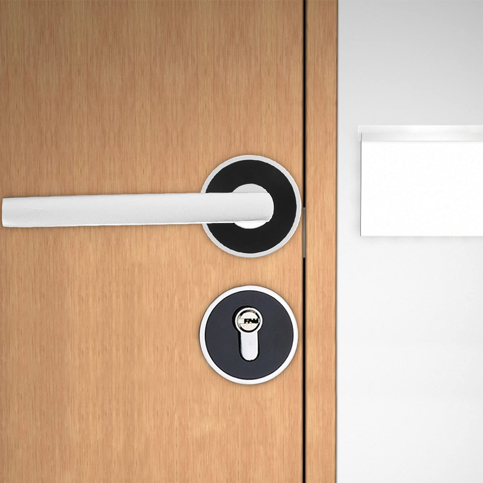 European Style Wooden Door Handle Lock - Space Aluminum Anti-Theft & Silent Door Lock for Bedroom & Bathroom - Perfect for Home Security & Privacy