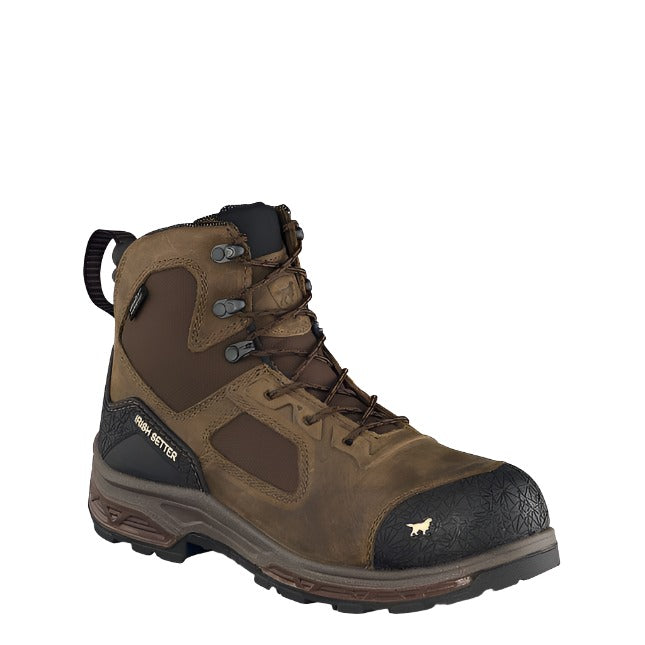 Kasota 6 Inch Waterproof Leather Work Boots with Side Zip & Safety Toe - Durable Construction for Outdoor Jobs, Hiking & Industrial Work